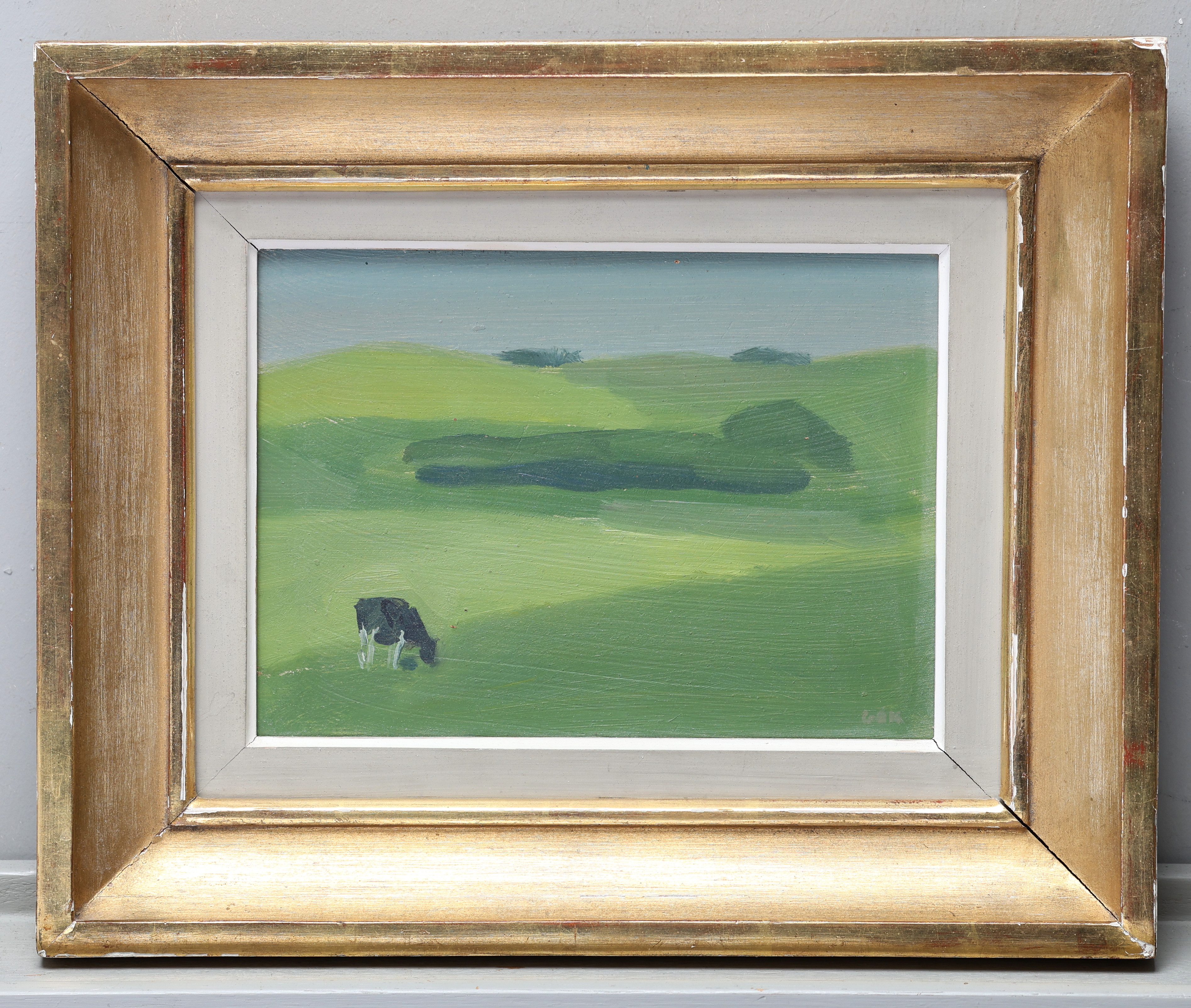 GEORG KÄLLKVIST. Olja på pannå, signerad.