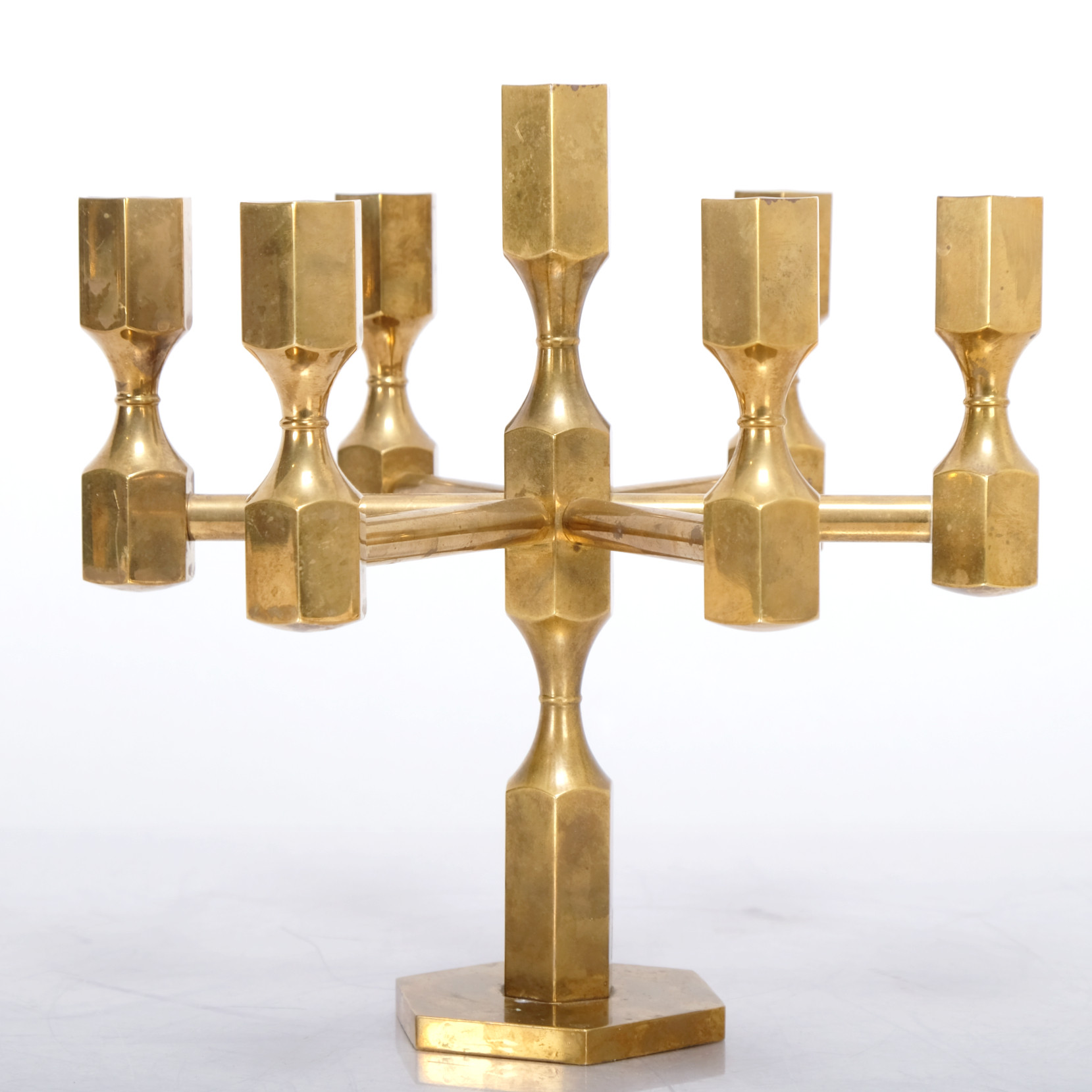 Ljusstake, mässing, Modell 286, Metallslöjden Gusum, 1978.