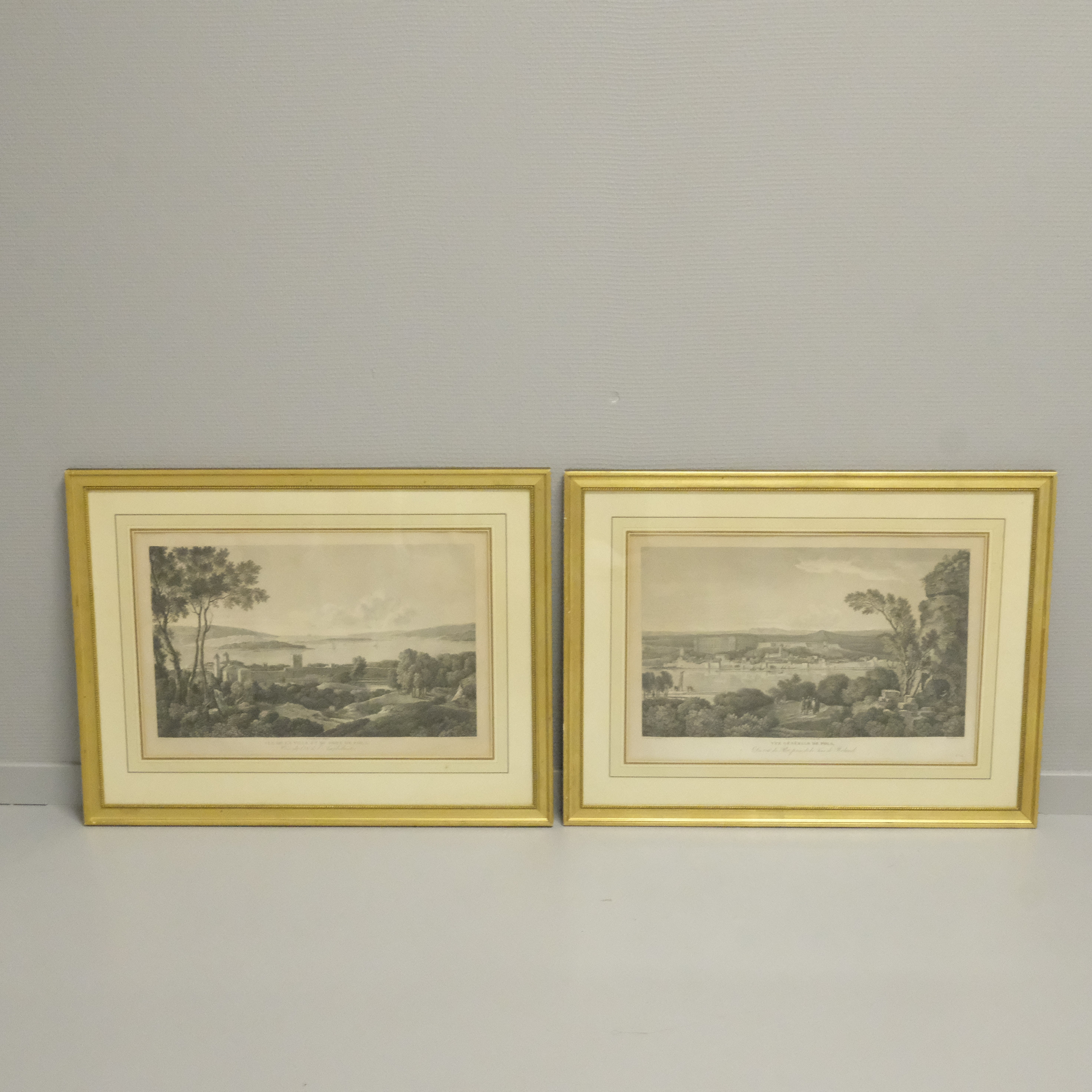 LOUIS-FRANÇOIS CASSAS. EFTER. VYER ÖVER PULA, TVÅ GRAVYRER.