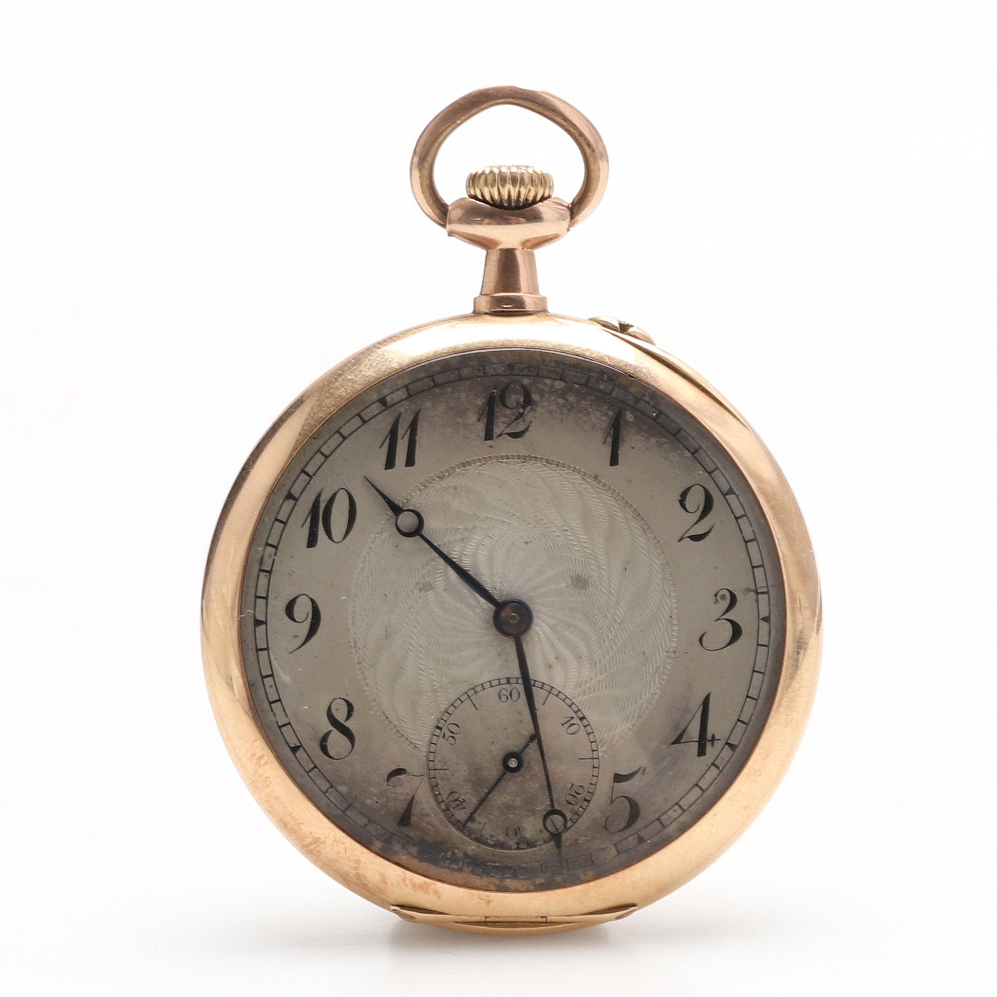 FICKUR, 14 k, inner samt ytterboett i guld. Ankargång. Vikt 56,8 gram.