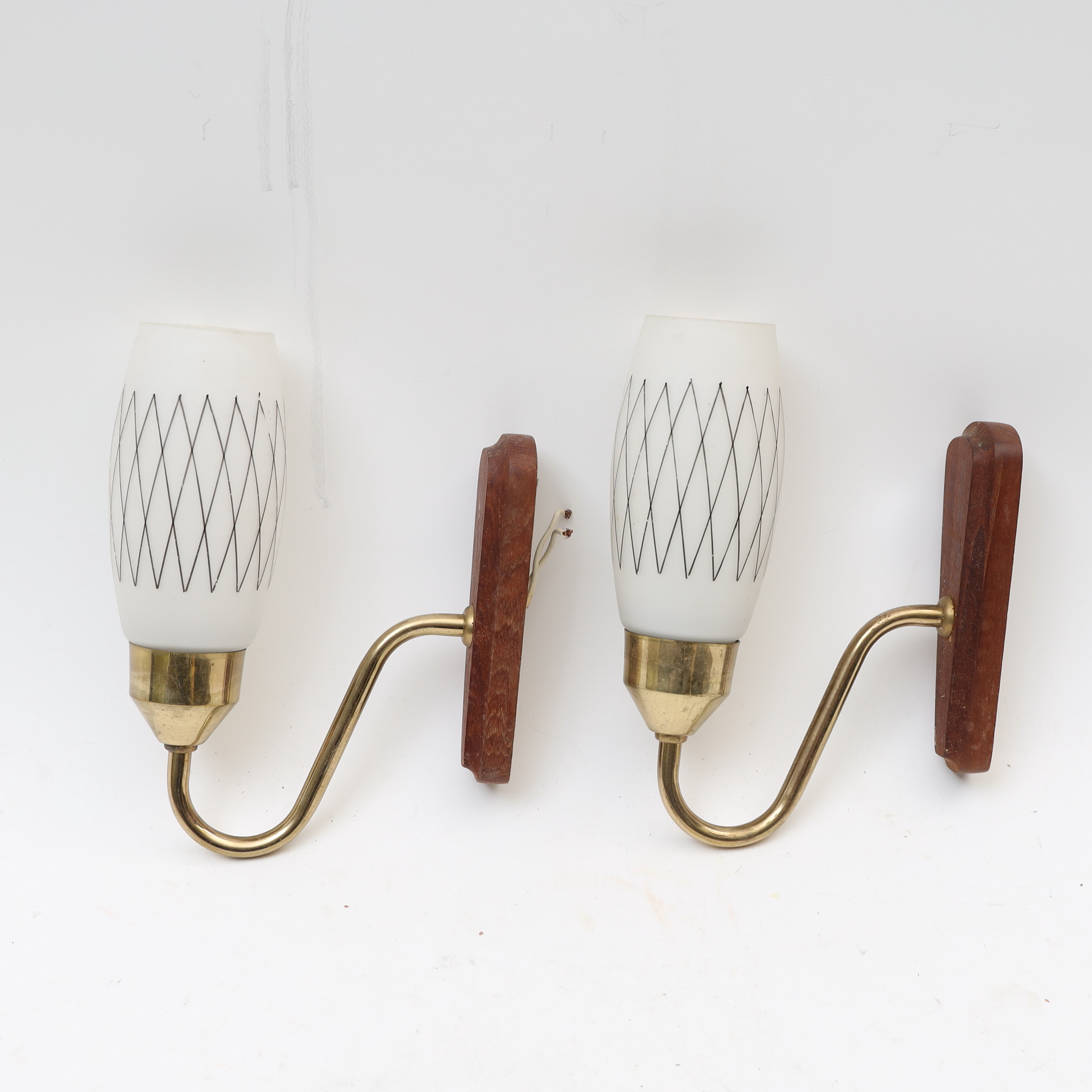 VÄGGLAMPOR ETT PAR, 1950-1960-tal.