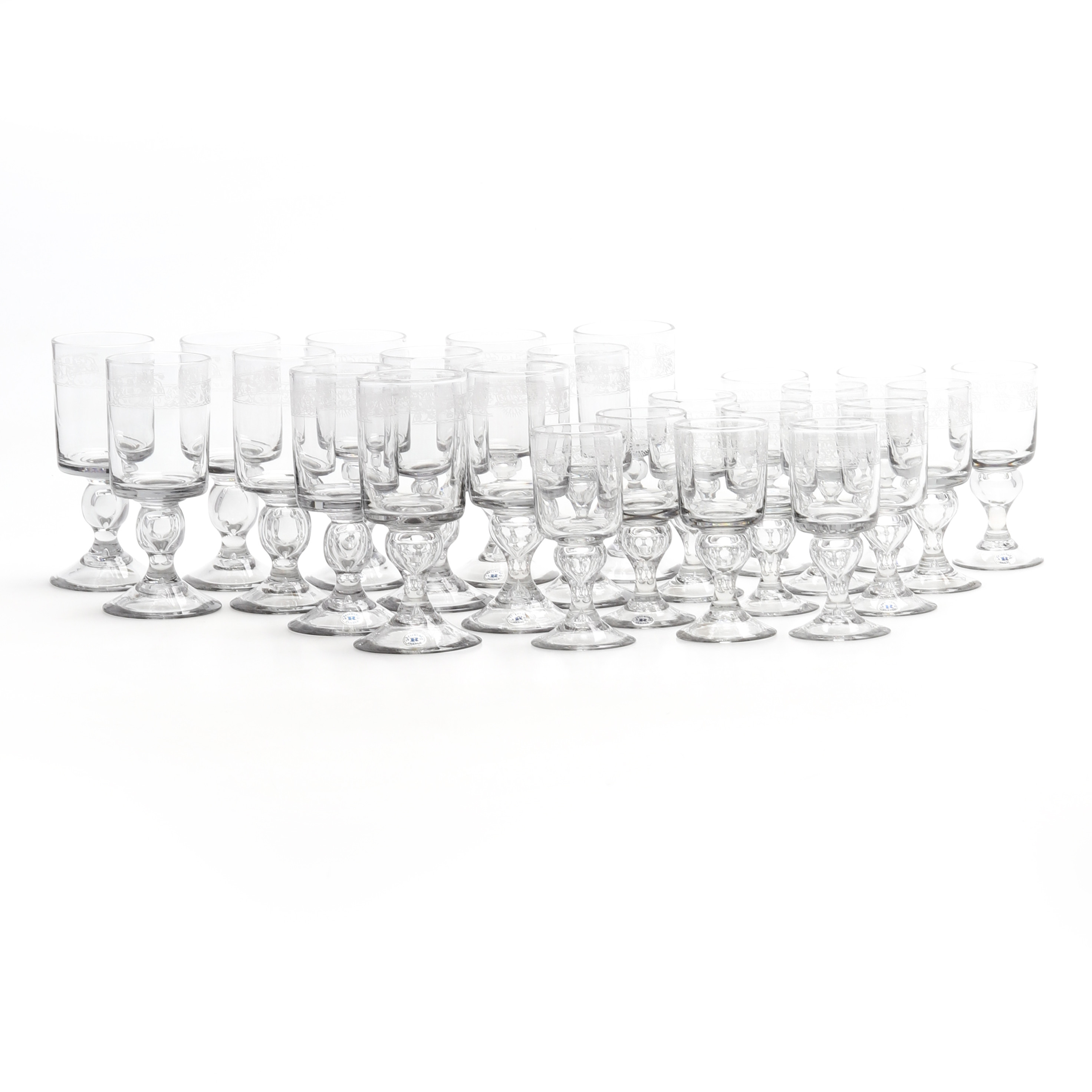 REIJMYRE, glasservis, 24 st, "Transatlantic", etsad dekor.