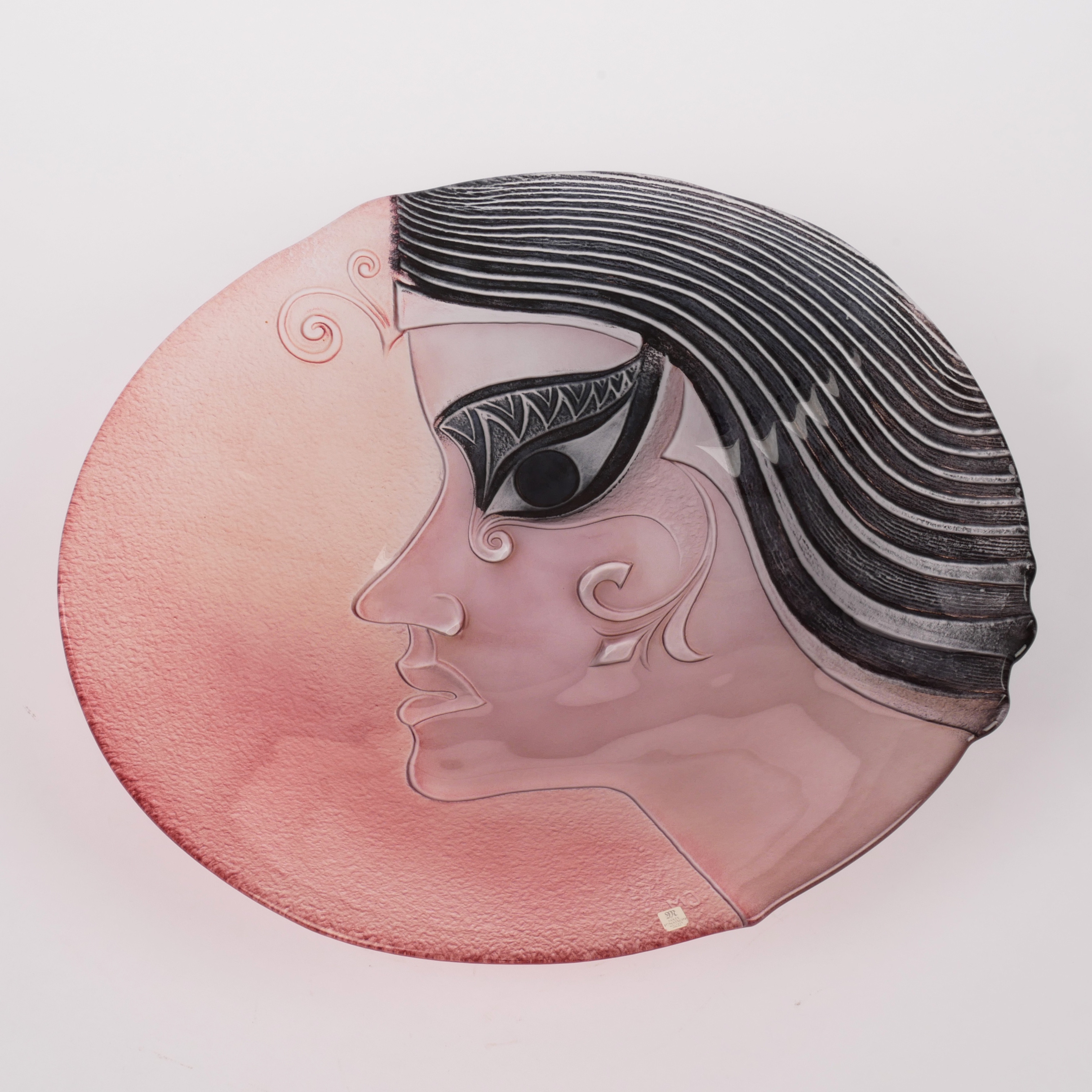 MATS JONASSON. Fat, "Athena", konstglas, Målerås.