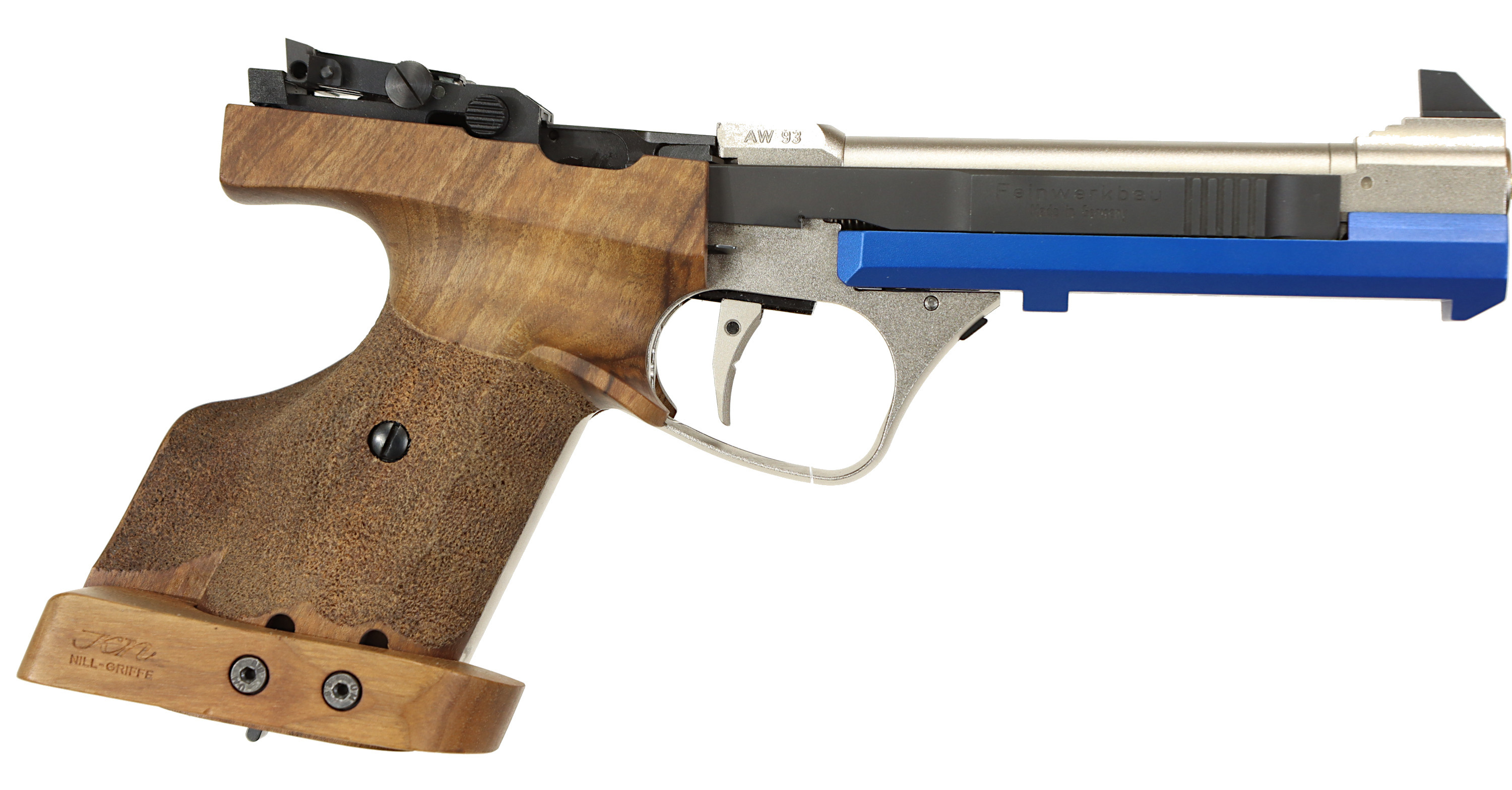 PISTOL, fabrikat Feinwerkbau, modell AW93, kaliber .22LR, tillv.nr 18024634, se-nr Beg.