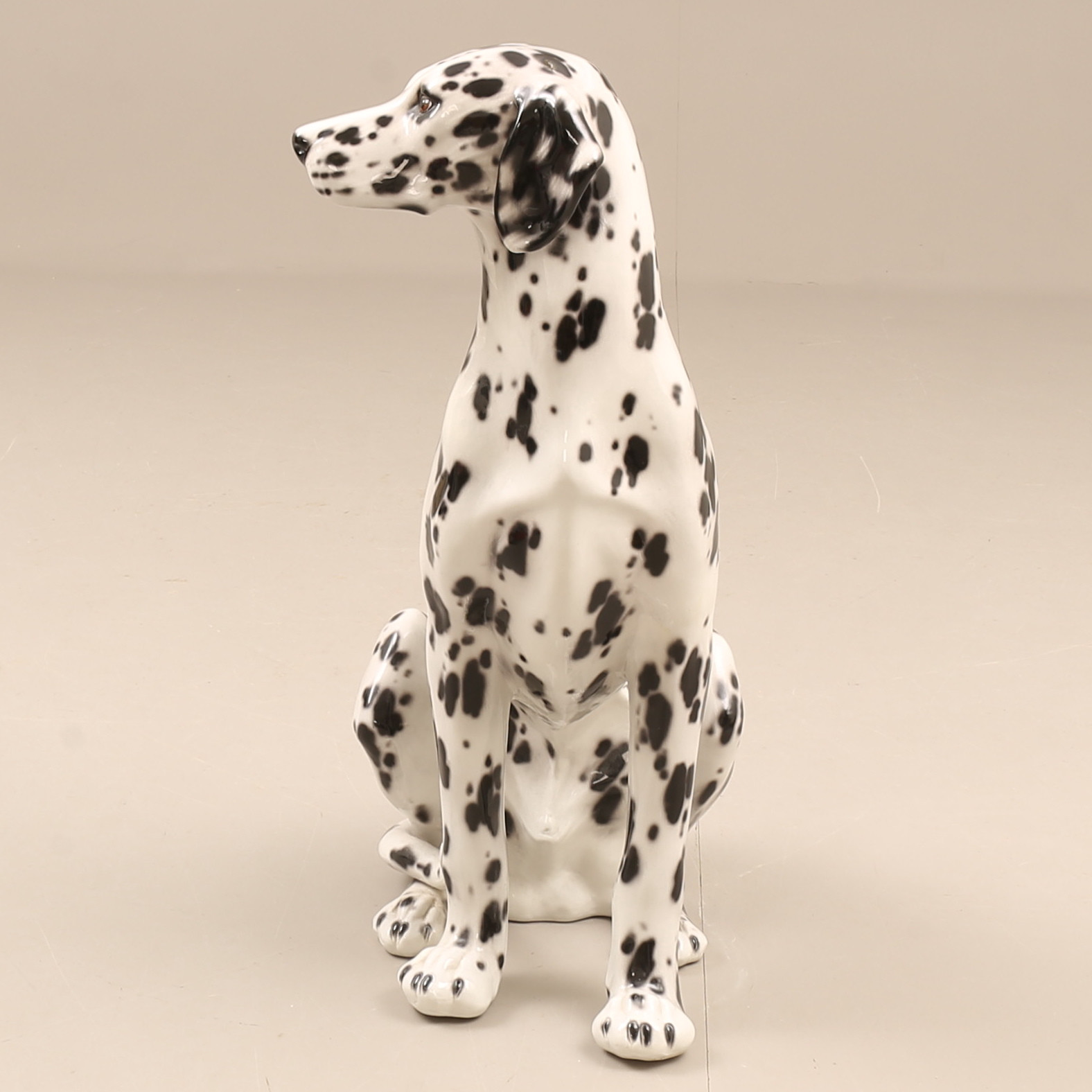 SKULPTUR, glaserad keramik, Dalmatiner, 1900-talets senare del.