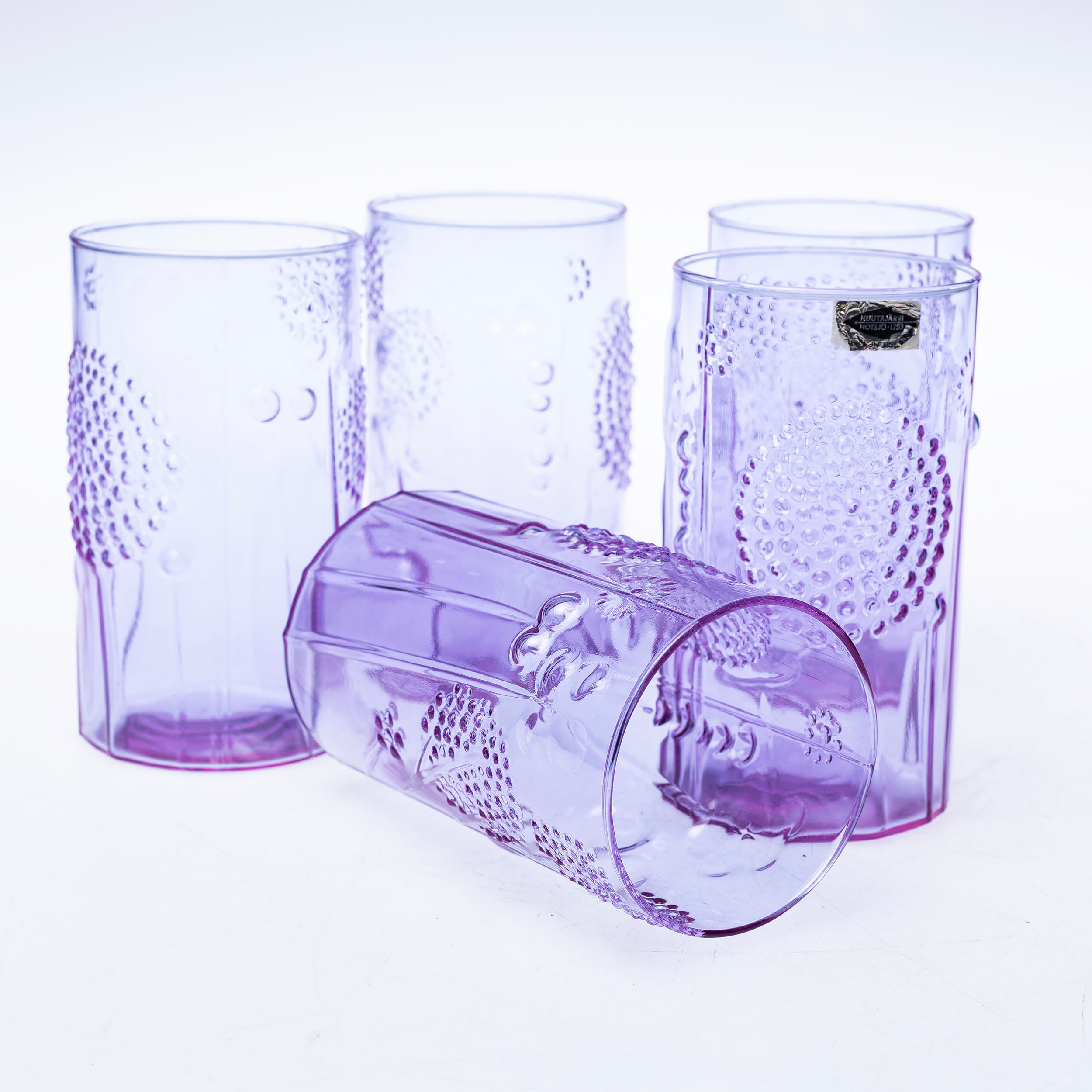 OIVA TOIKKA. Glas, 5st, "Flora", Nuutajärvi, Notsjö, Finland.