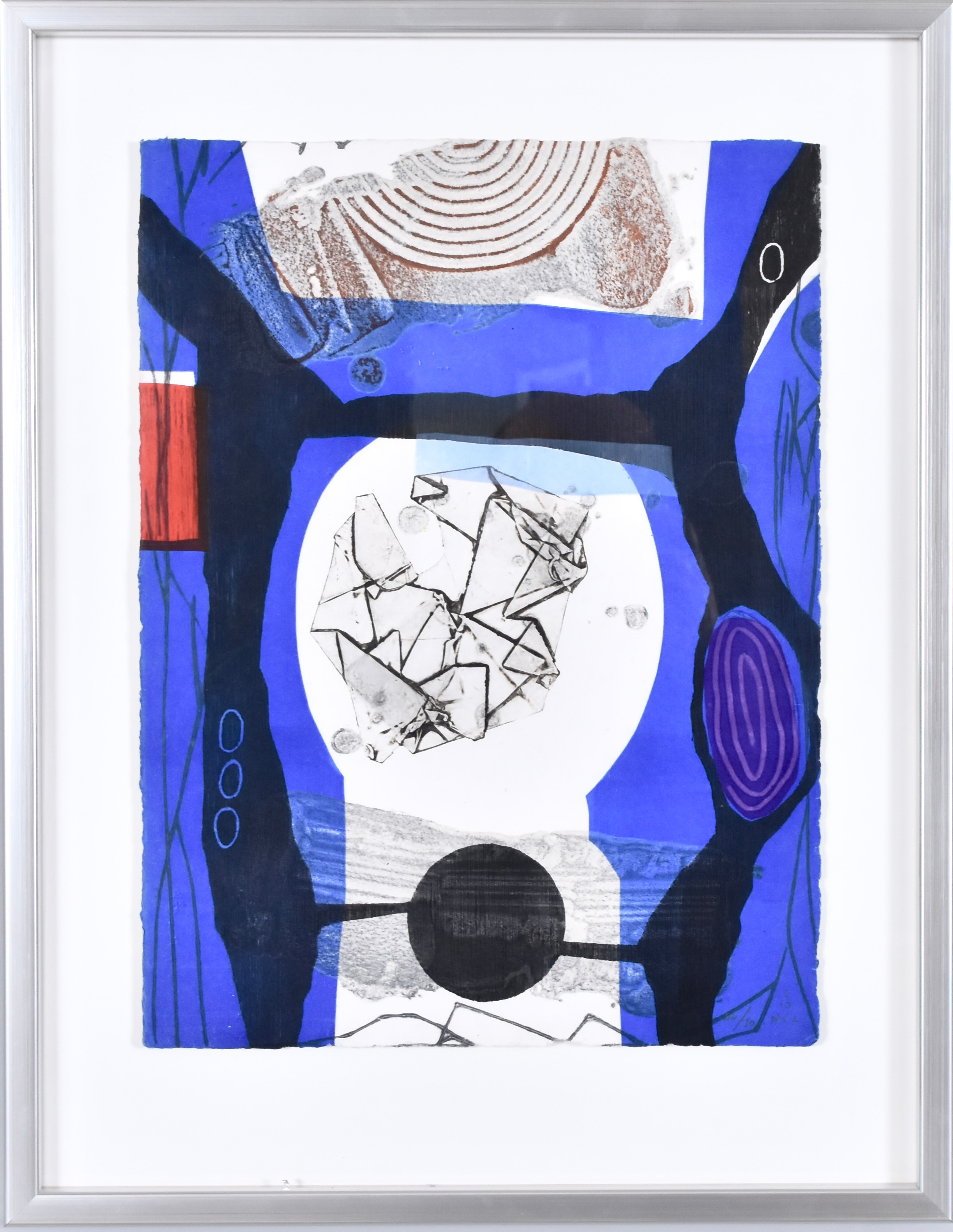 LIONEL. färgetsning med carborundum, komposition.