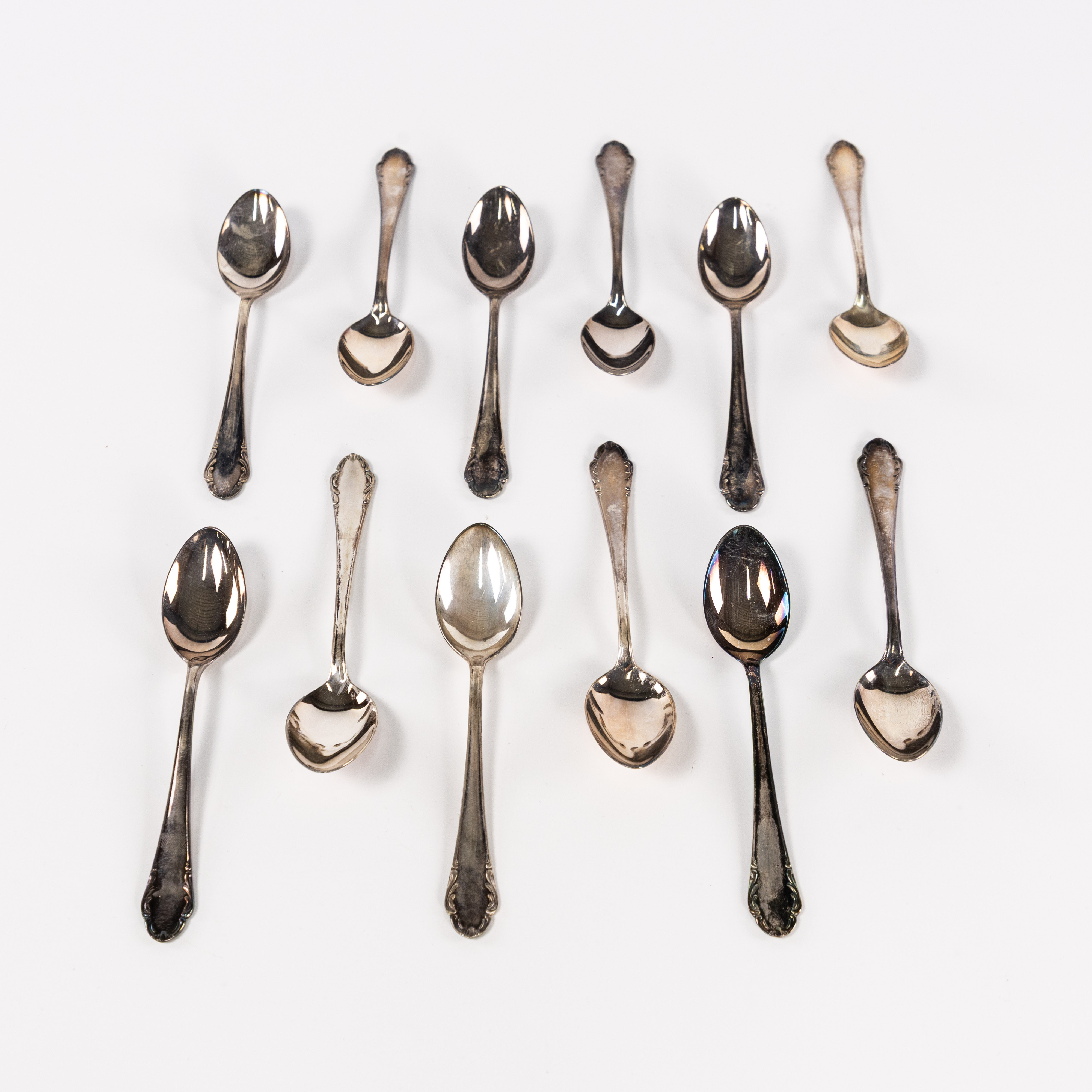 KAFFESKEDAR, 12 st, "Haga", silver, Skandia.