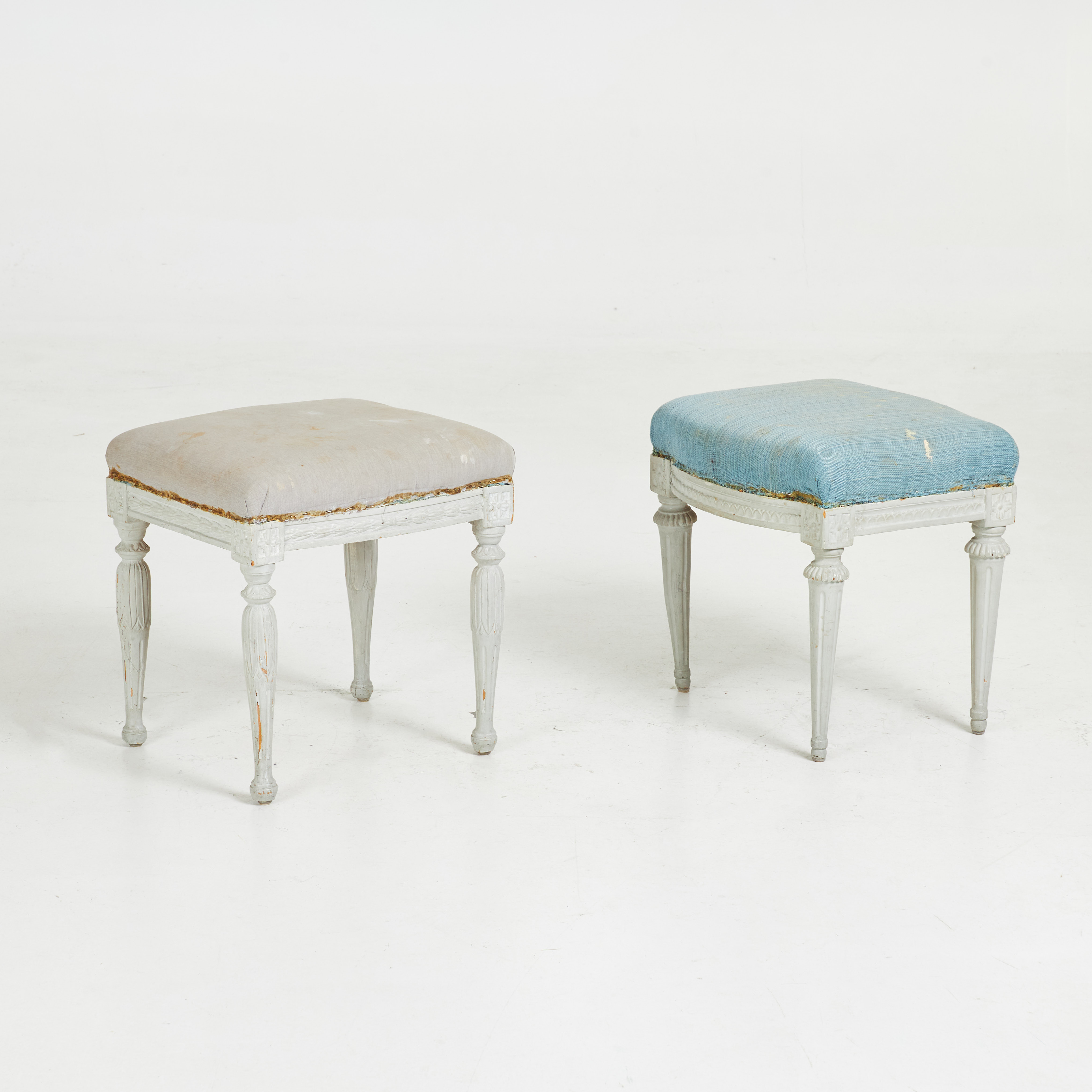 TABURETTER, 1+1, Gustavianska Stockholmsarbeten, 1700-tal.