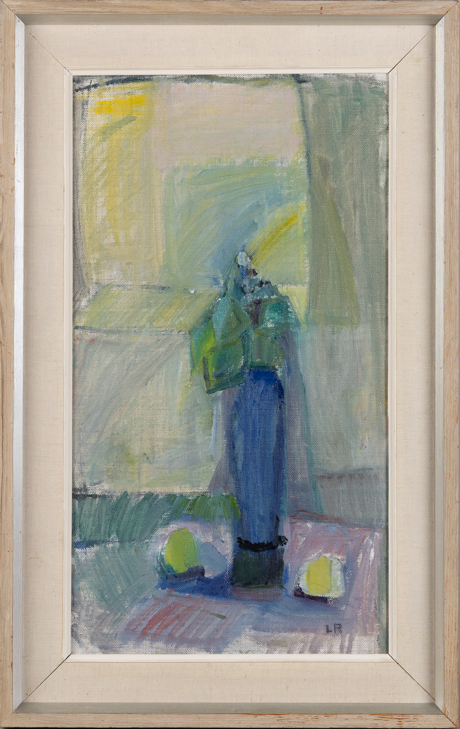 LILLEMOR RUDOLF-HALL. Olja på duk, stilleben med vas.