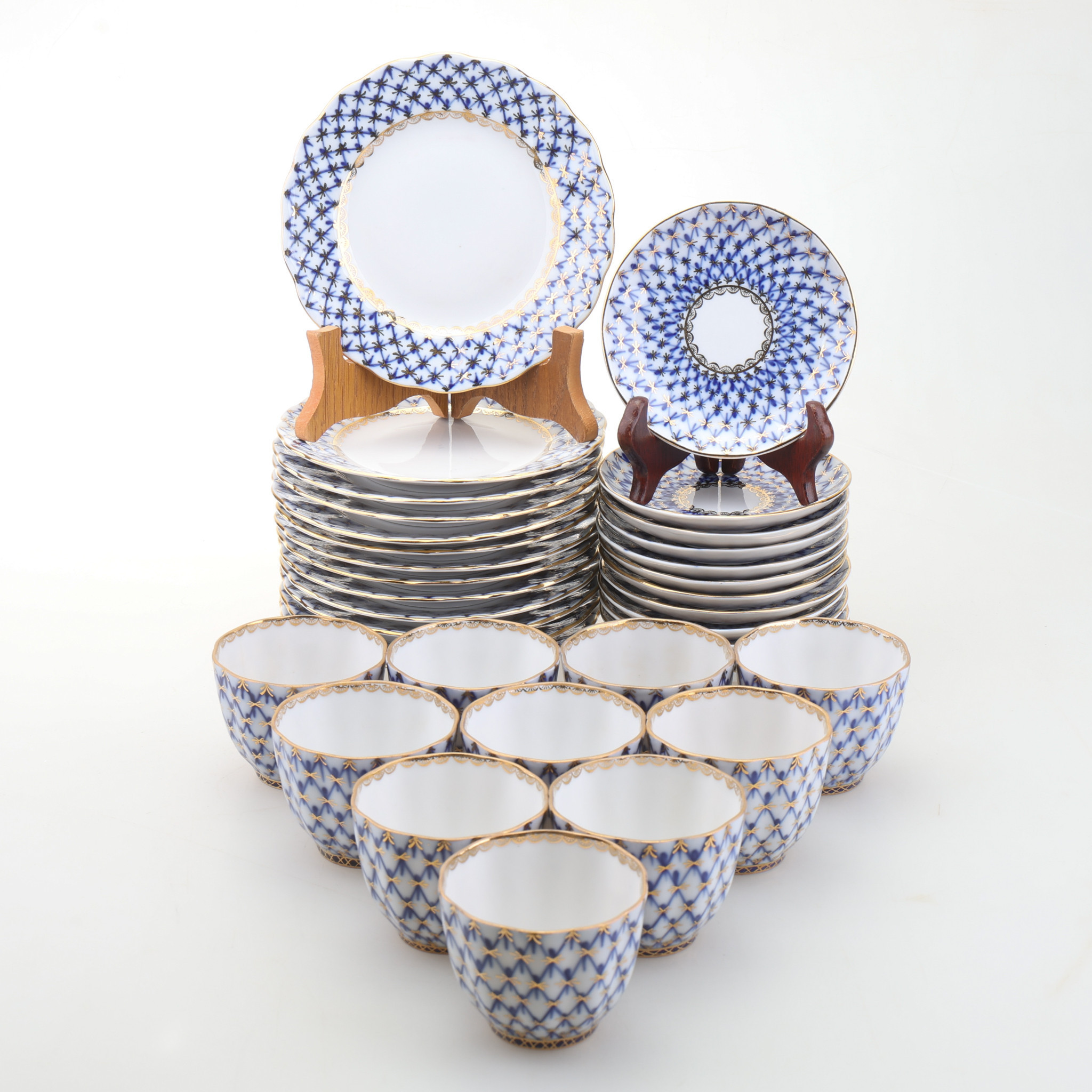 KAFFESERVIS, 35 delar, "Cobolt net", Lomonosov, Ryssland.