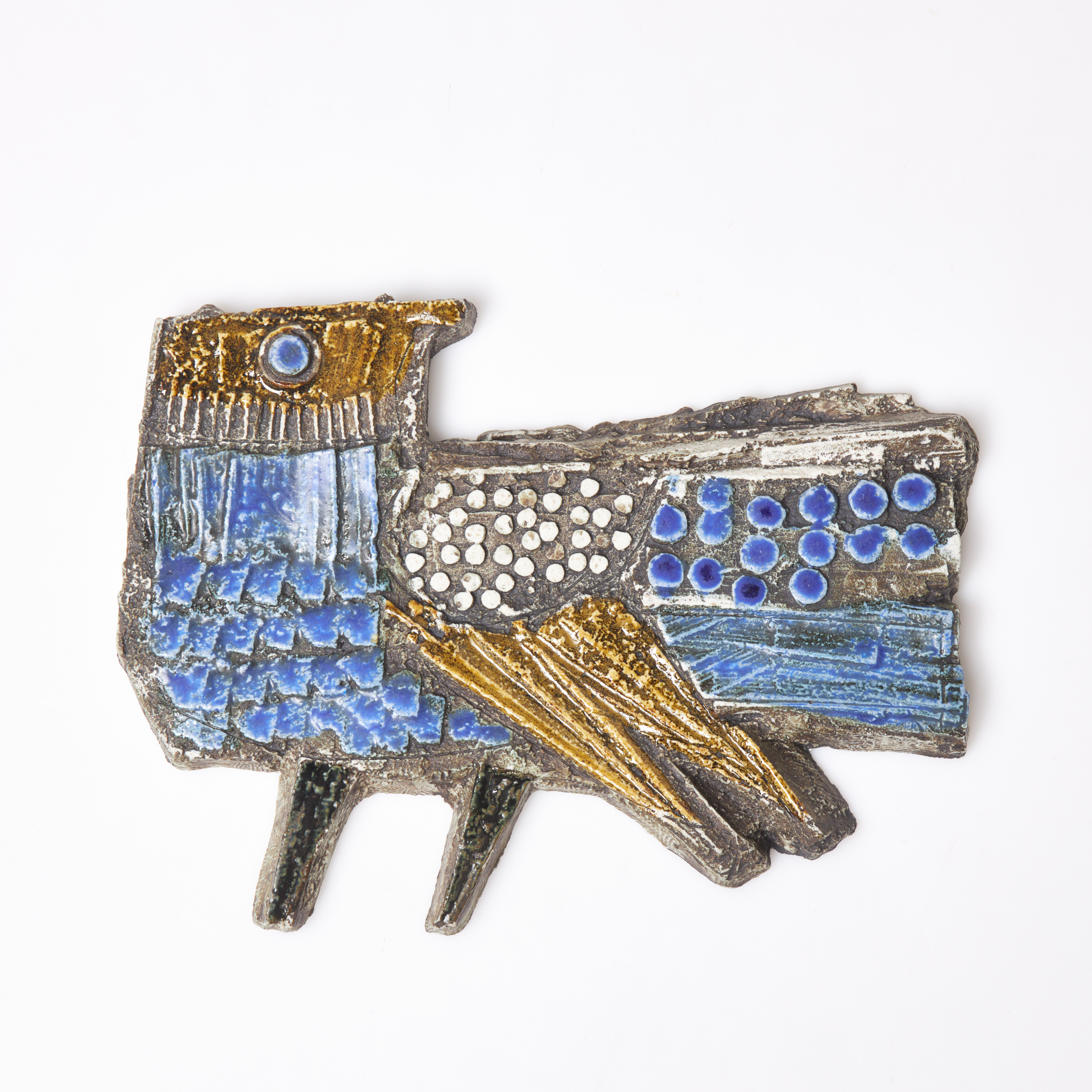 LISA LARSON. relief, fågel, Gustavsberg, signerad.