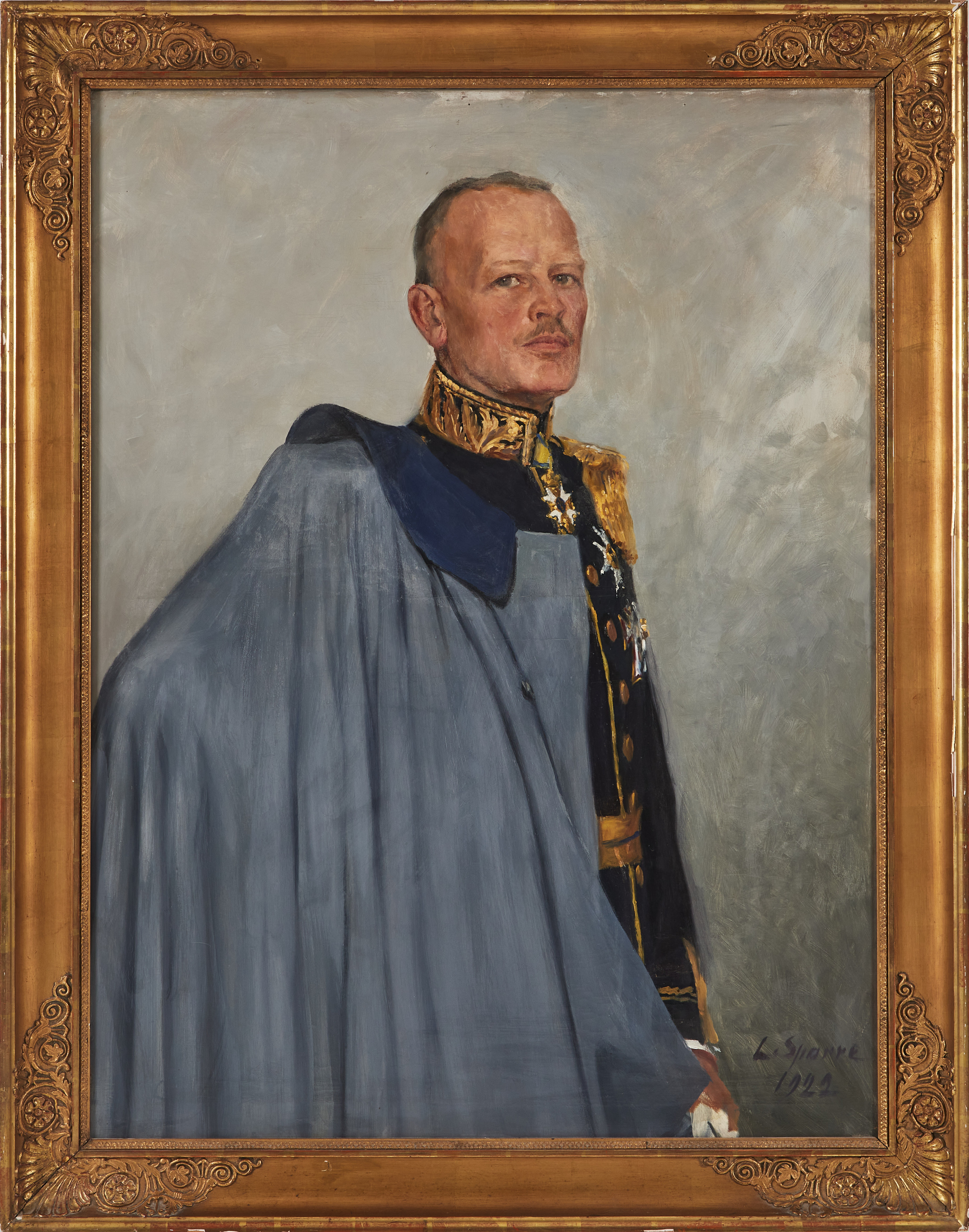 LOUIS  SPARRE. porträtt av generalmajor friherre Lars Sparre (1864–1947), signerad och daterad 1922.