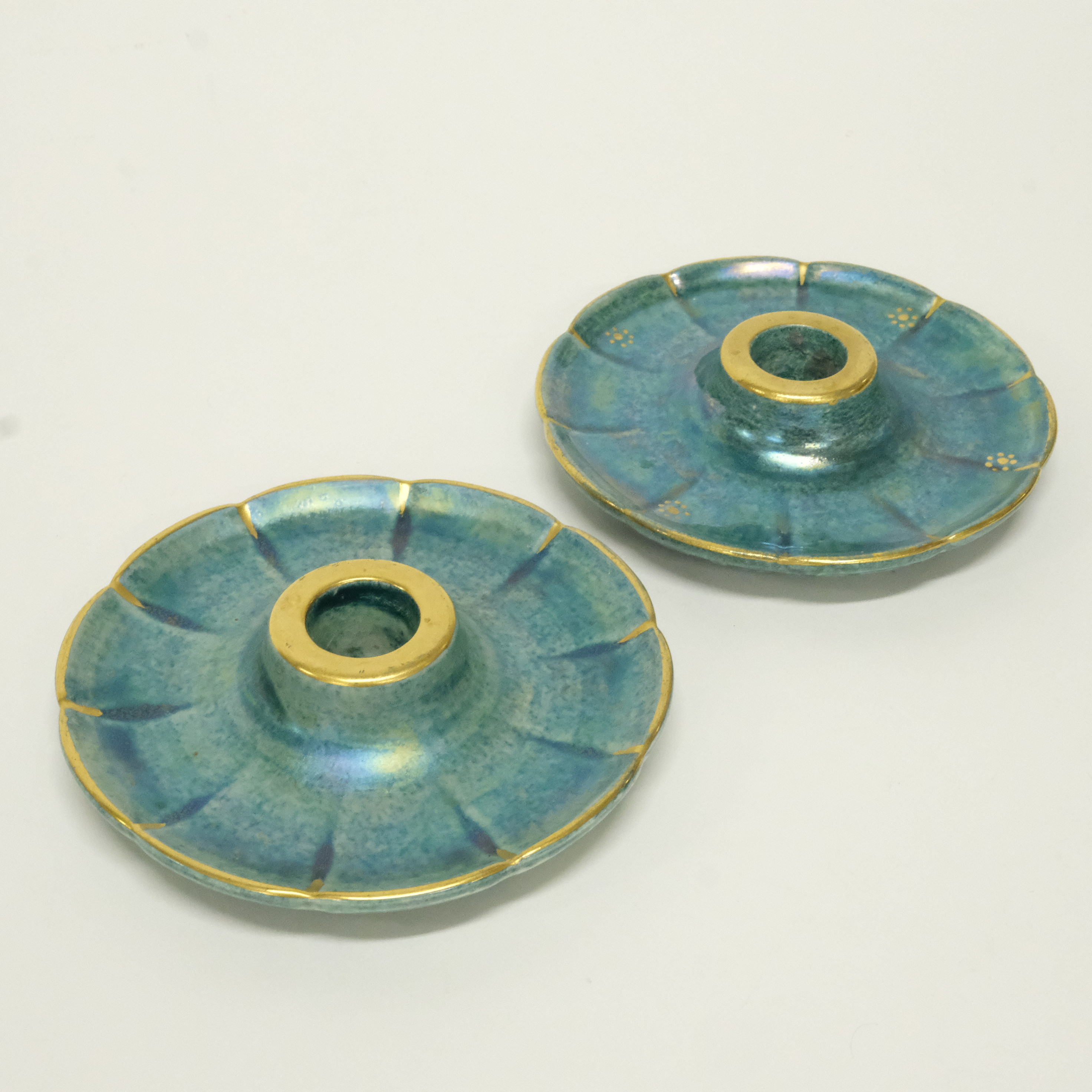 JOSEF EKBERG. ETT PAR LJUSSTAKAR, KERAMIK, GUSTAVSBERG.