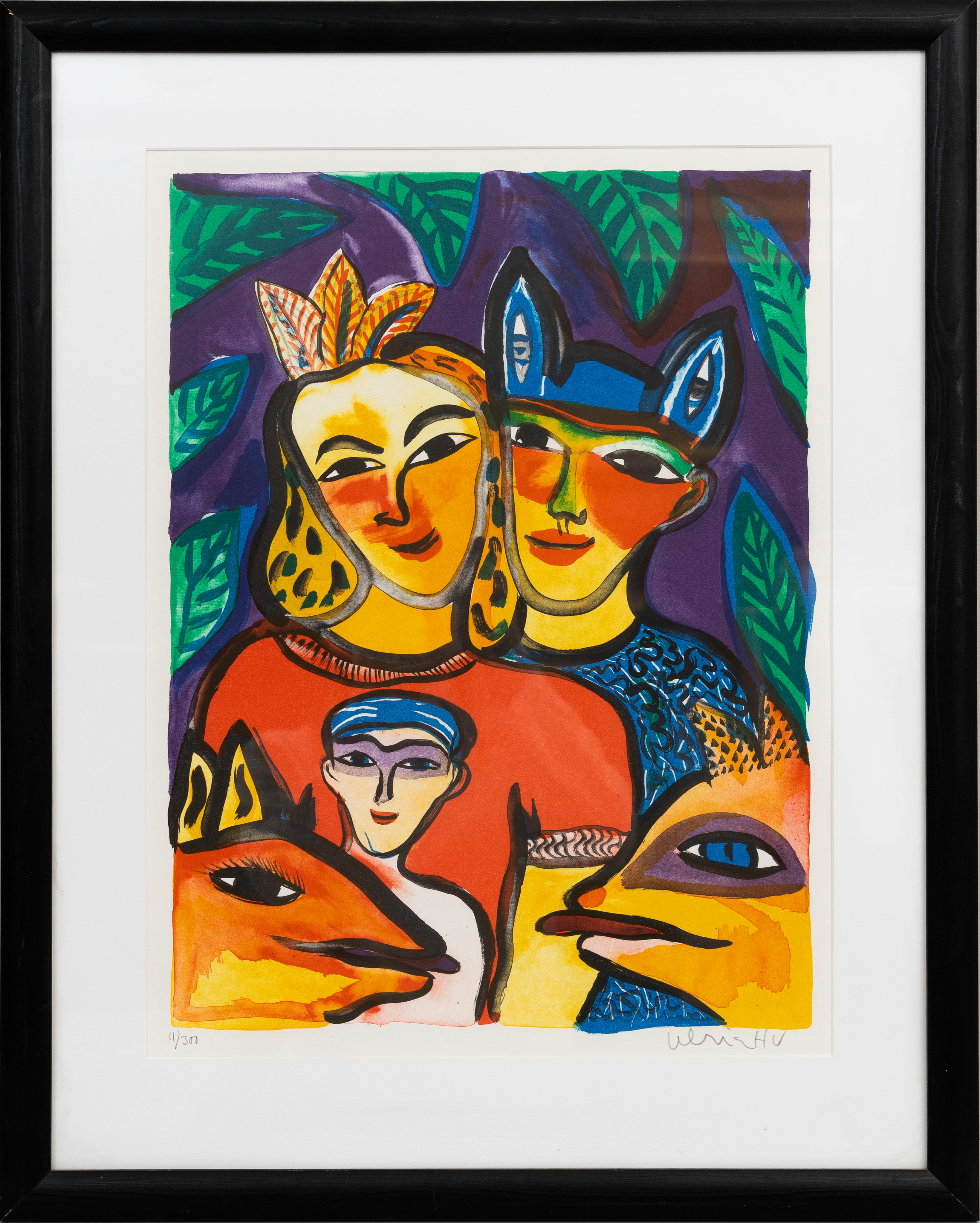 ULRICA HYDMAN-VALLIEN. Figurkomposition, färglitografi, signerad, numrerad 11/300.