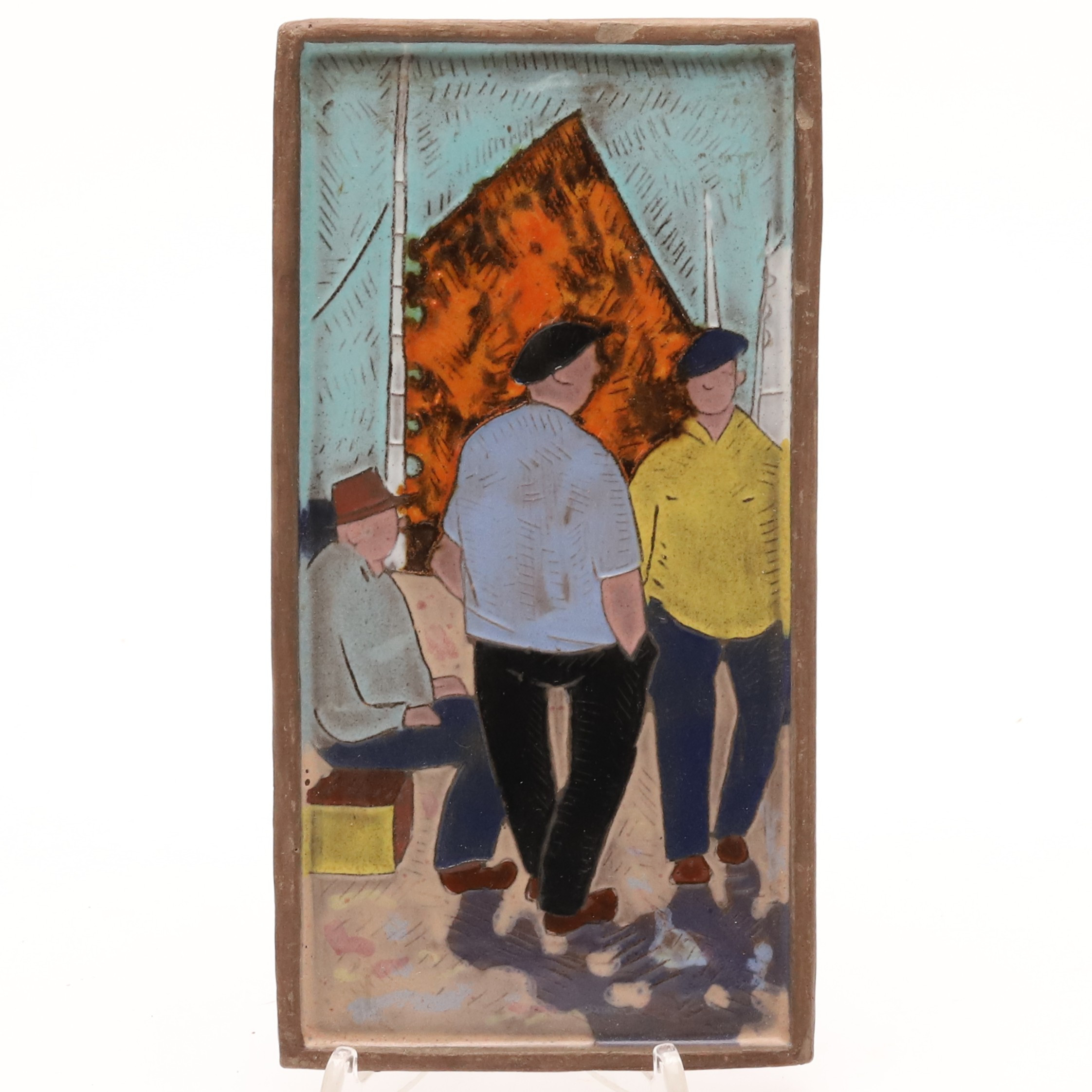 NIS STOUGAARD. VÄGGRELIEF. Stengods, Bornholm.