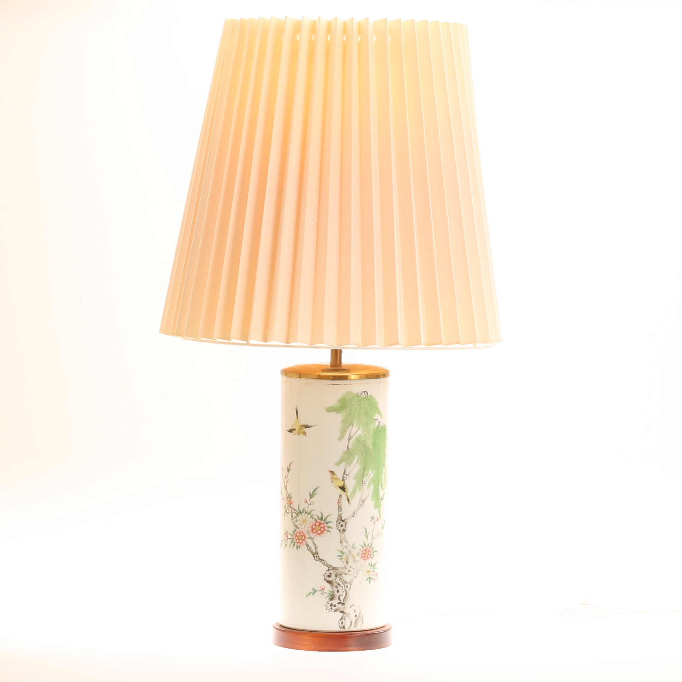 BORDSLAMPA, porslin, Kina, sekelskifte 1900.