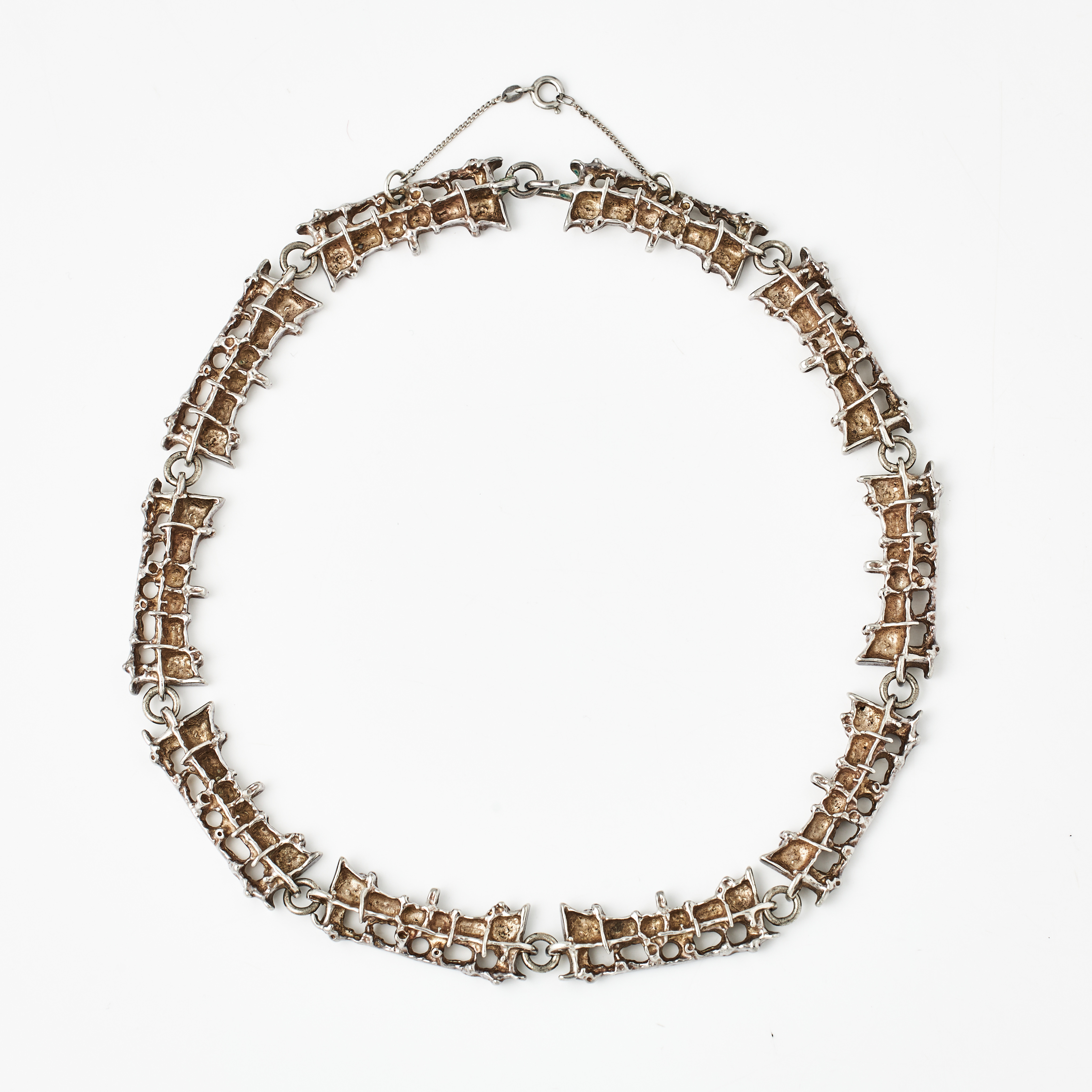 REGINE OCH FRANK JUHLS, "Tundra Serie", collier, sterlingsilver, brutalistisk stil, Juhls Sølvsmide, Kautkeino, Norge 1960/1970-tal.