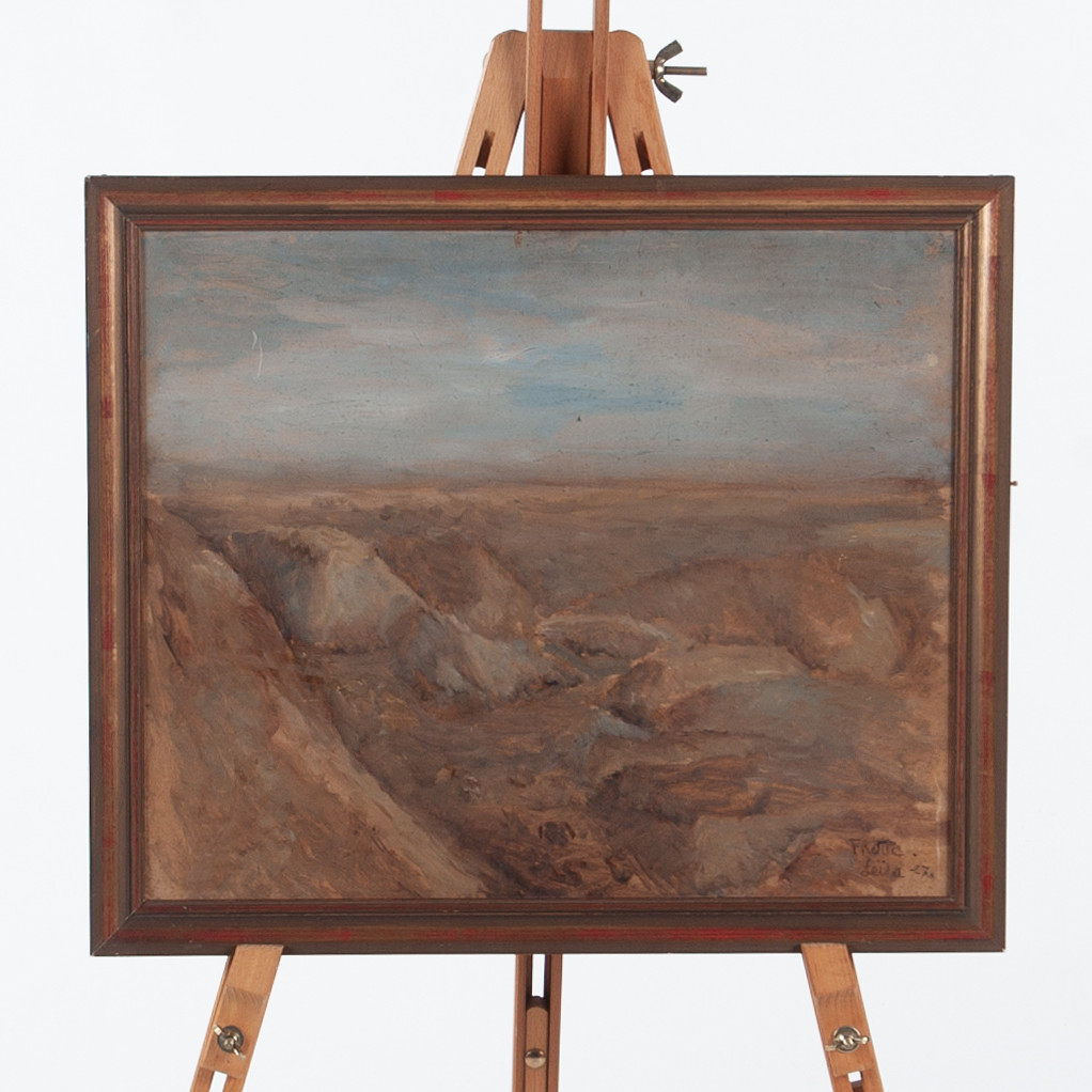 TAGE TROTTE (1901-1928). Ökenlandskap, Liaïla, signerad och daterad "TROTTE Liaïla -27", olja på pannå.