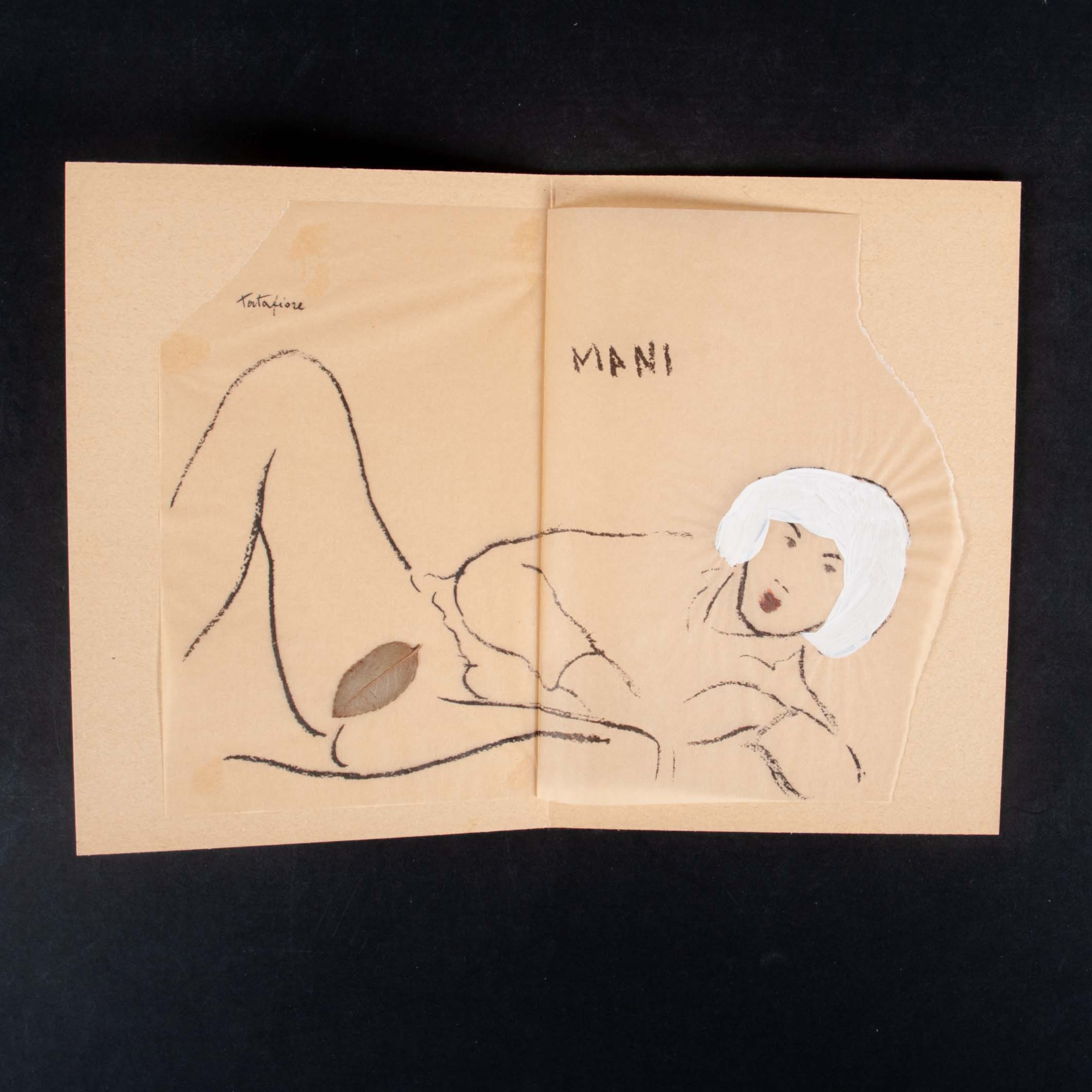 ERNESTO TATAFIORE (född 1943, Italien), objekt "Mani", vernissagekort från Anders Tornberg (Galleriet i Lund) 1983.