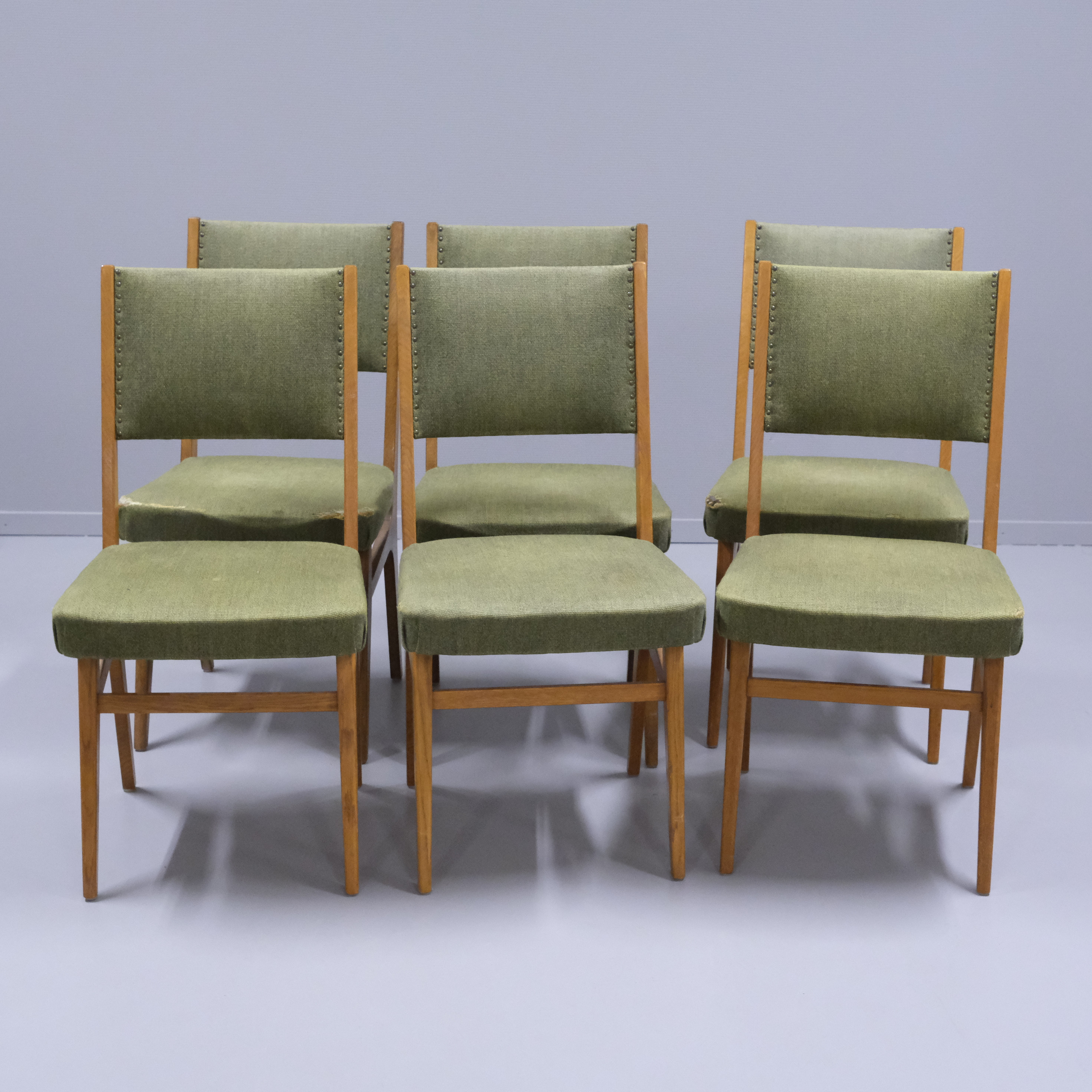 STOLAR, 1950/60-TAL, TEAK, SEX STYCKEN.