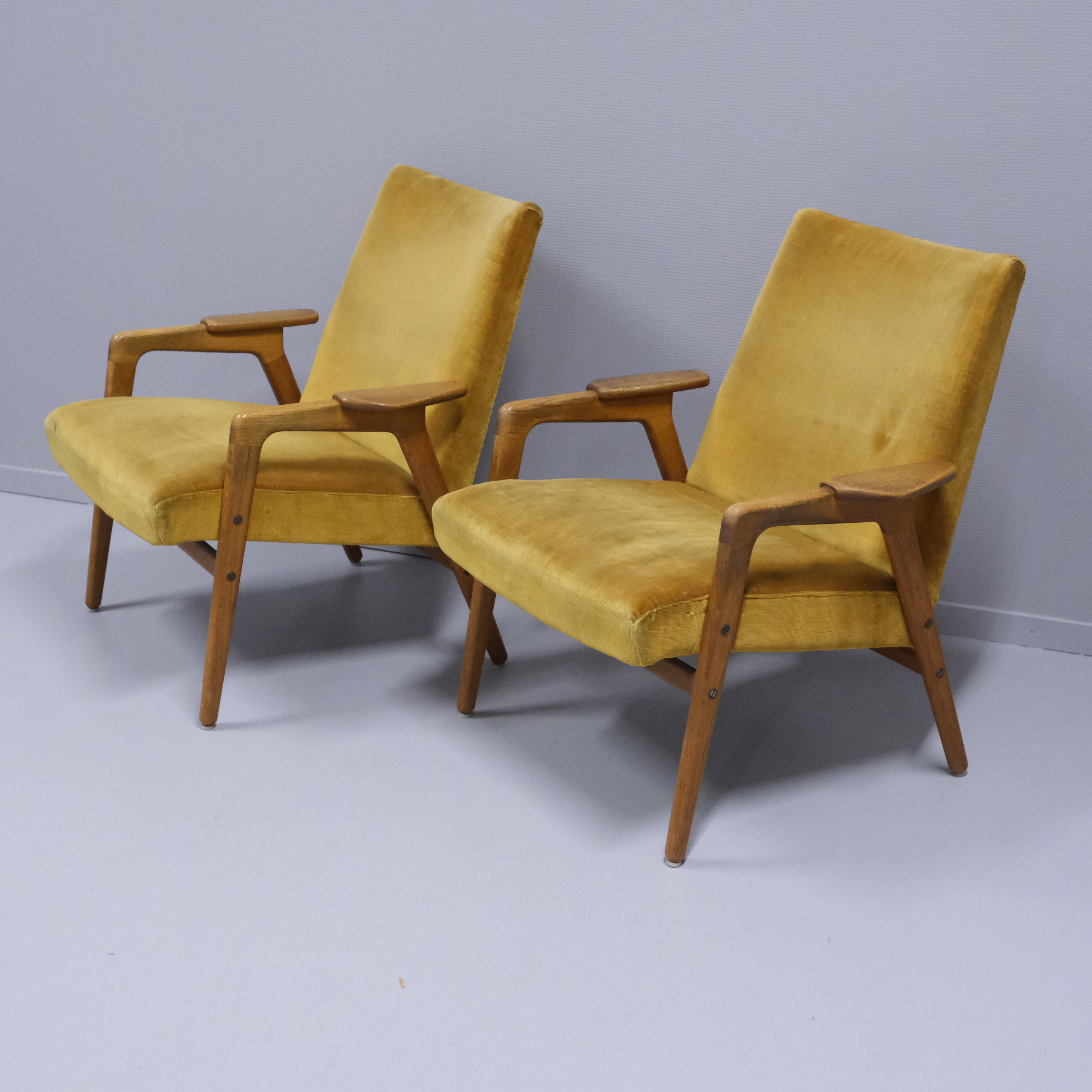 YNGVE EKSTRÖM. FÅTÖLJER, "RUSTER", SWEDESE, TVÅ STYCKEN.