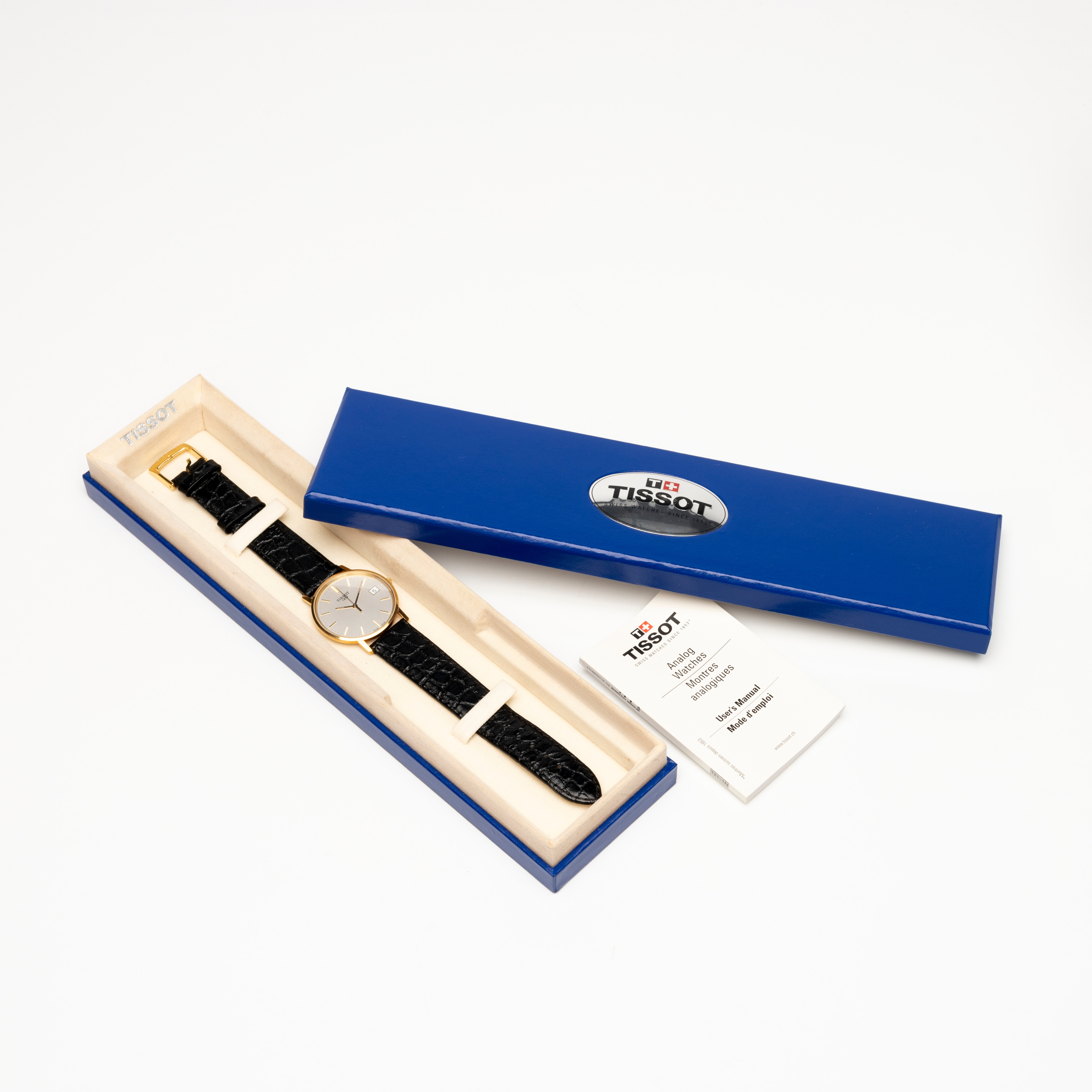 TISSOT, armbandsur, boett 18K guld, quartz, förtjänstur.