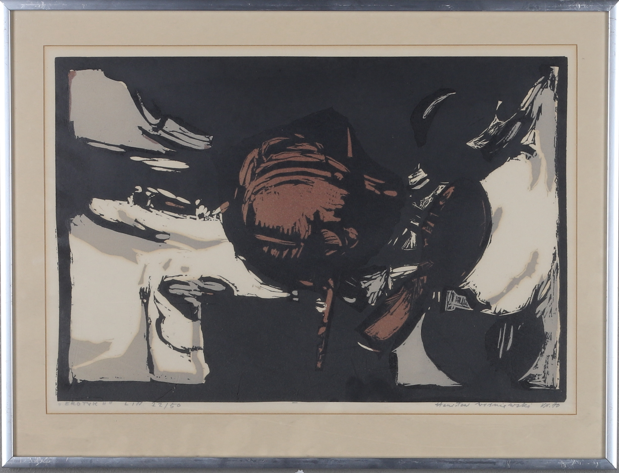 STANISLAW WISNIEWSKI. Litografi, " Erotyk", signerad, numrerad 22/50.