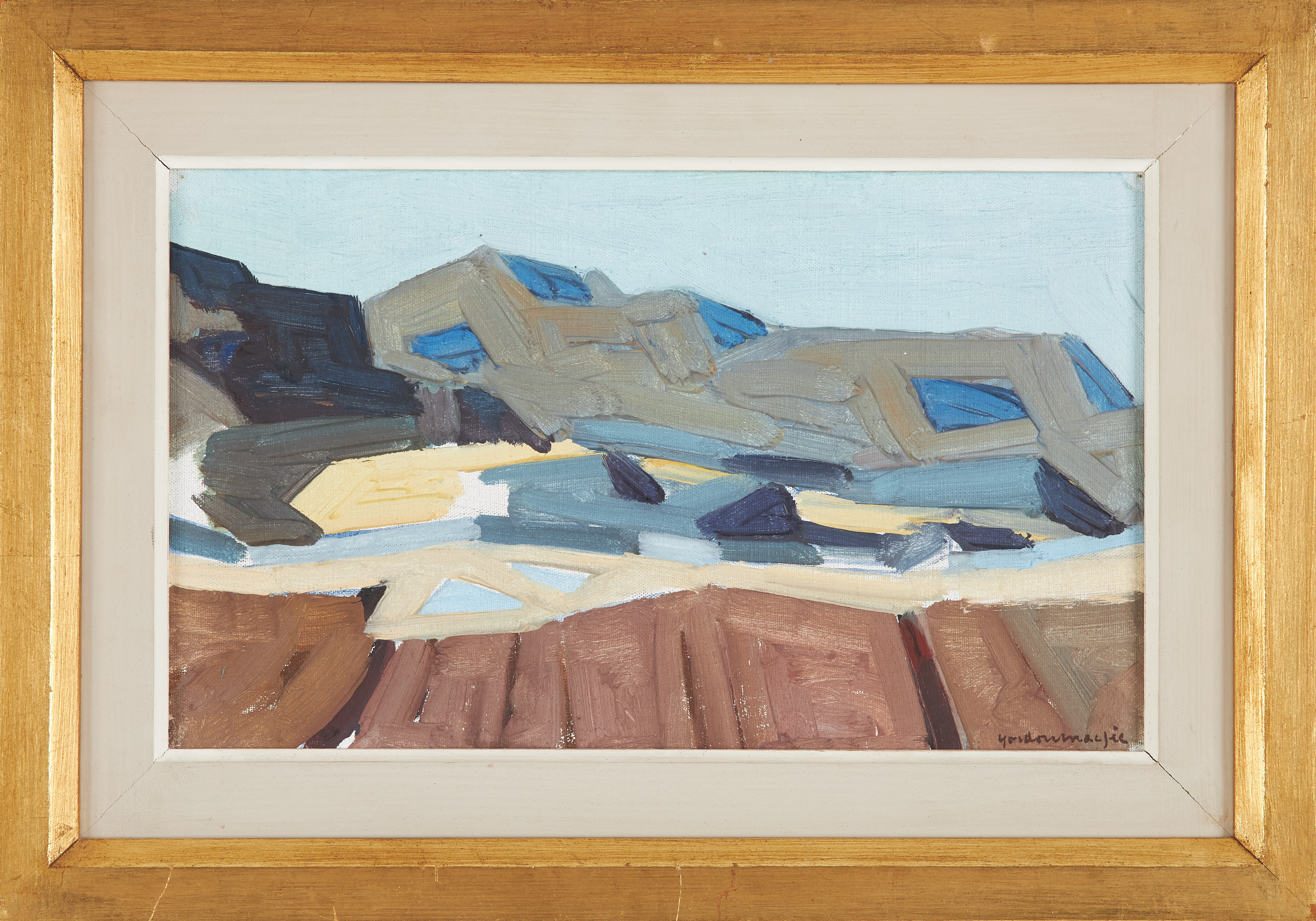 GORDON MACFIE. "Barvinter!, Bohuslän, signerad, olja på duk.