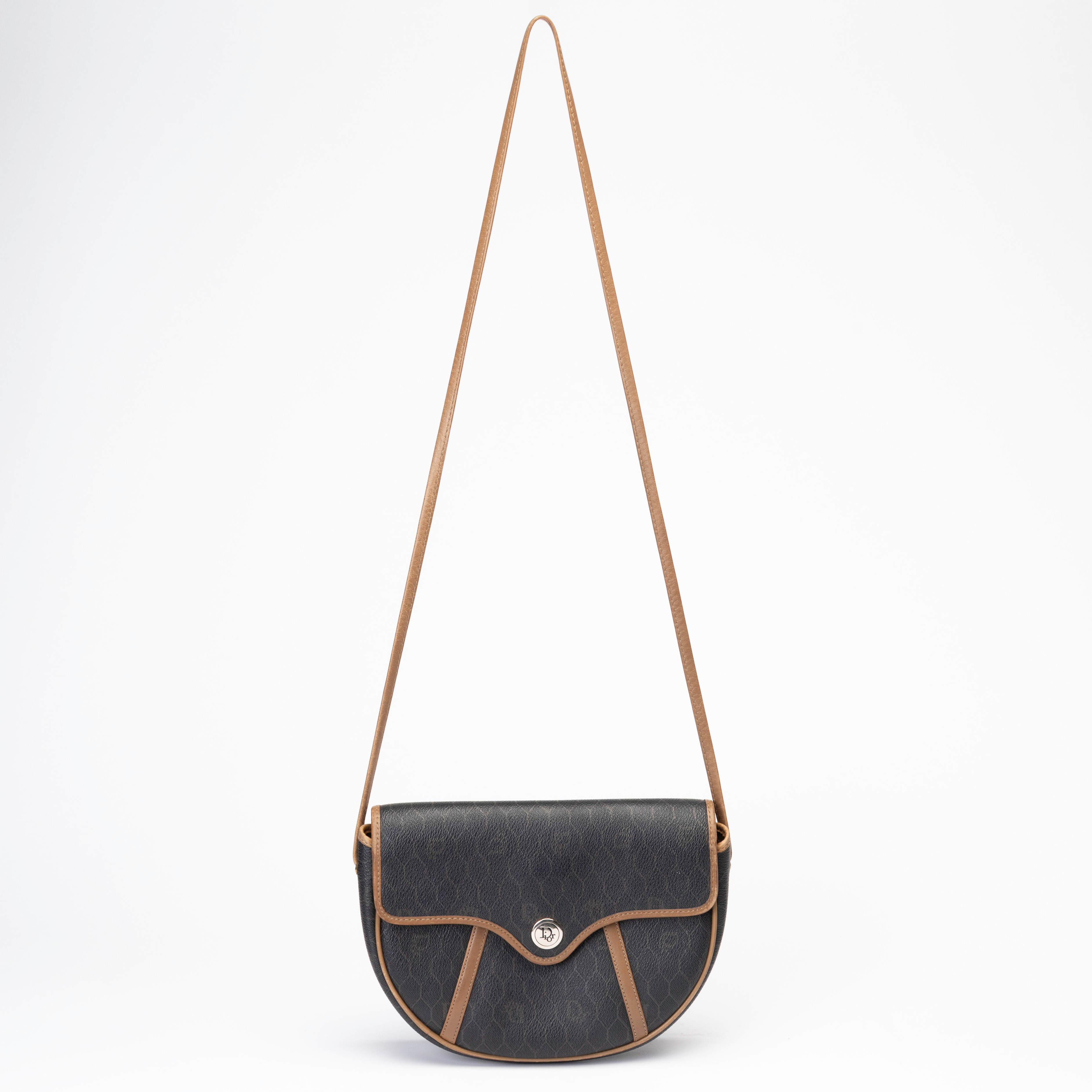 CHRISTIAN DIOR. Handväska, Honeycombe canvas crossbody bag, 1980-tal.