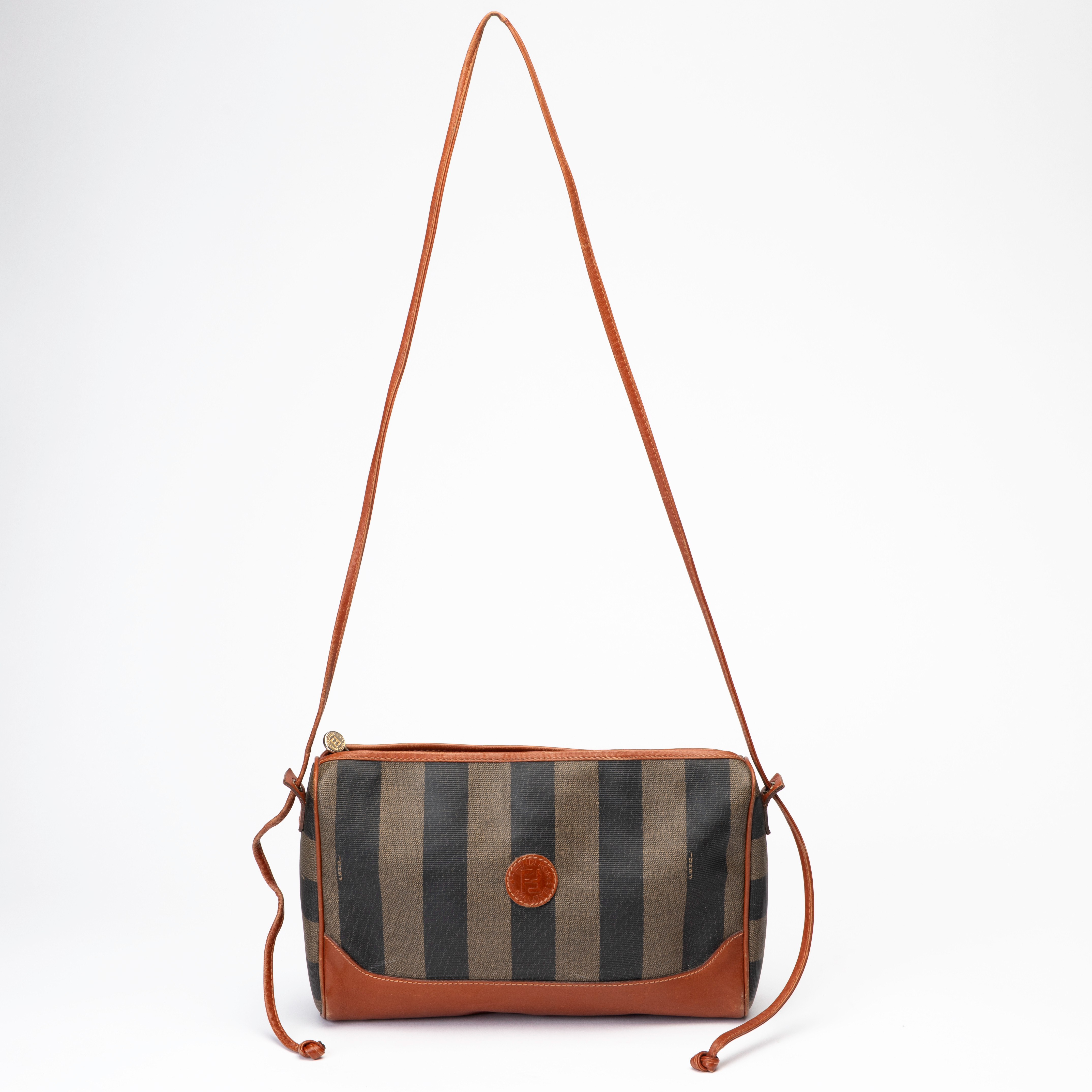 FENDI. Väska, Fendi Pequin Stripe Crossbody.