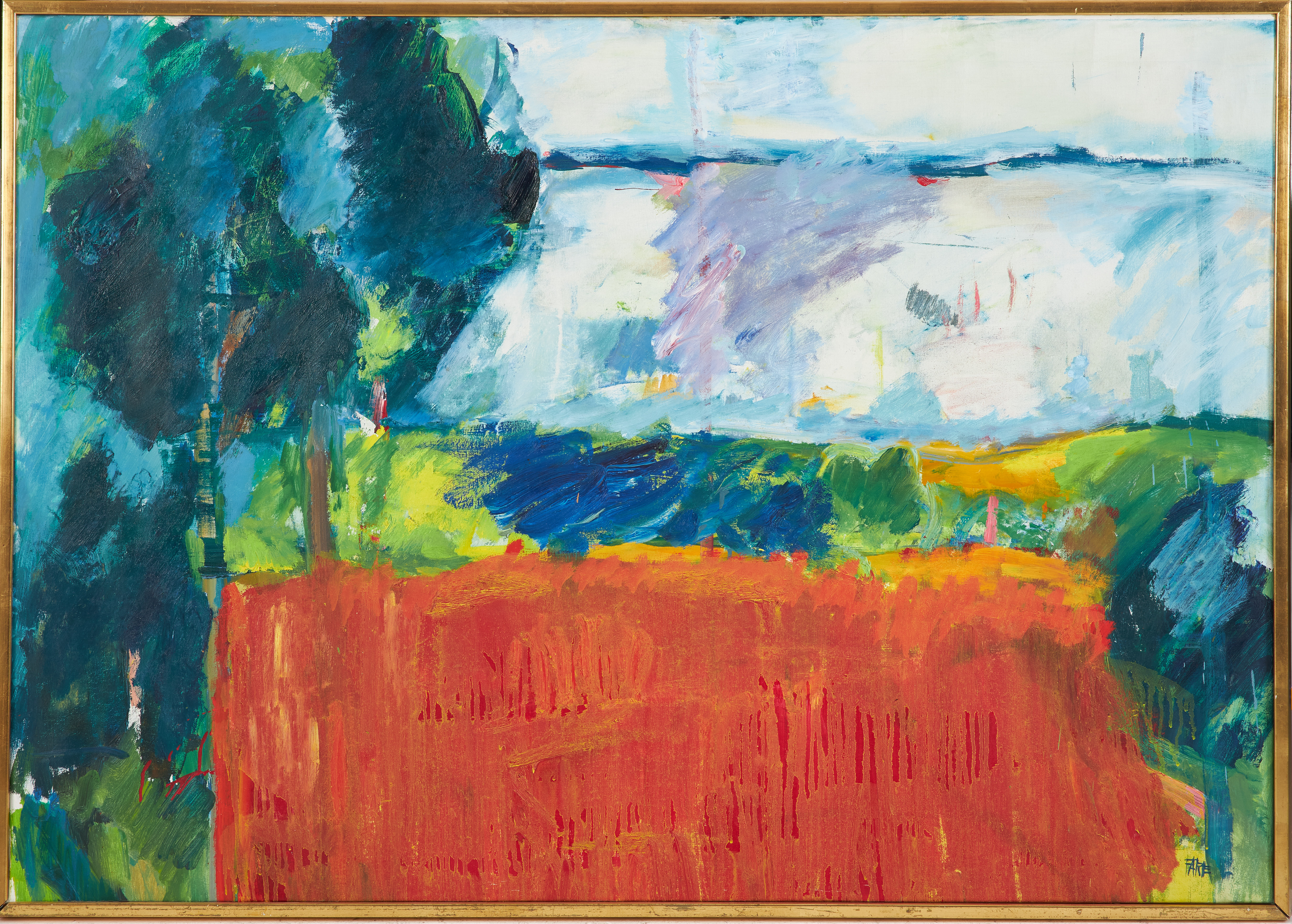 LEOPOLD FARE. ''Valmofällt Cavalla'', olja på duk, signerad och daterad 1968.