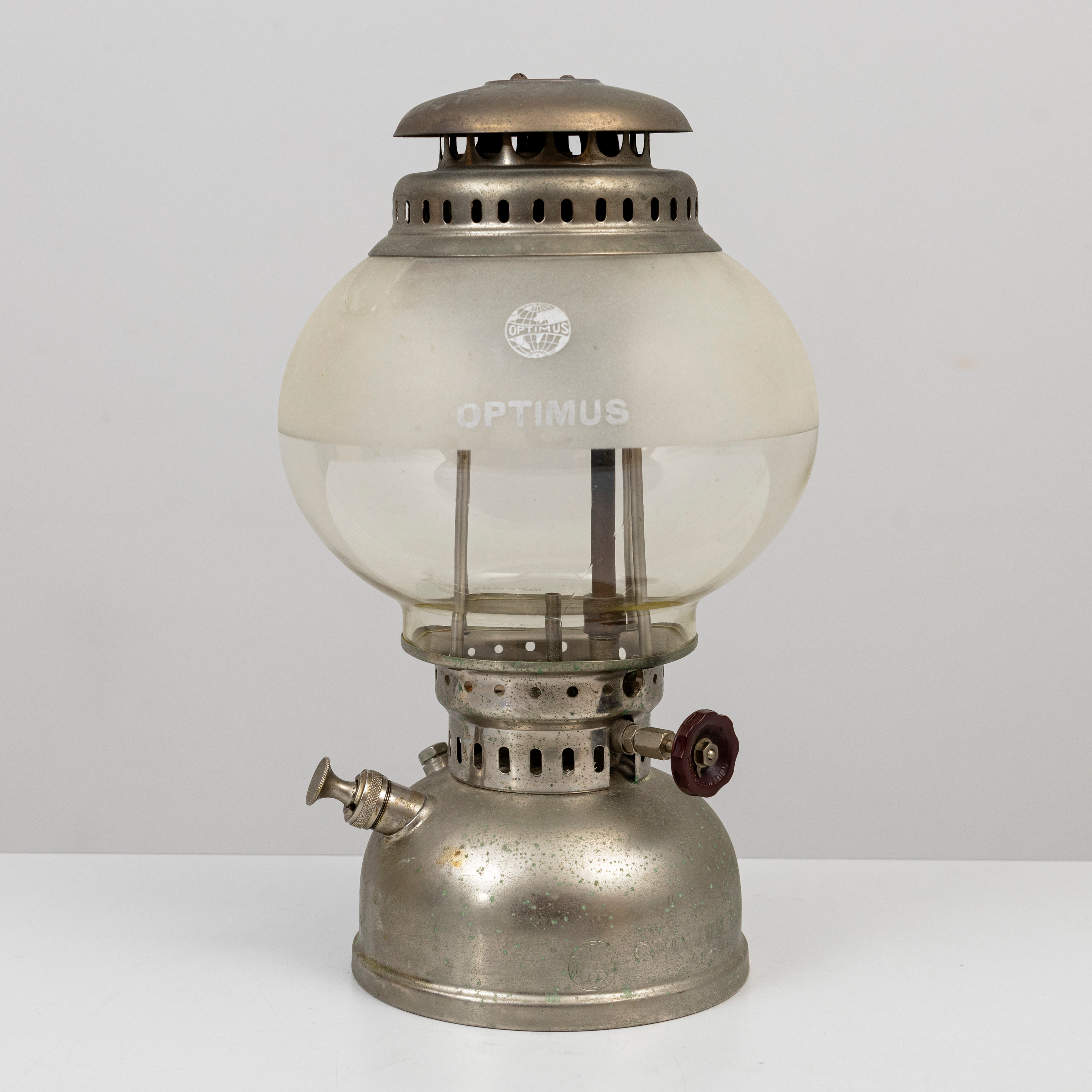 STORMLYKTA, glas och metall, Optimus, Schott & Gen, Jena er Glas, Jena, 1900-talets första hälft.