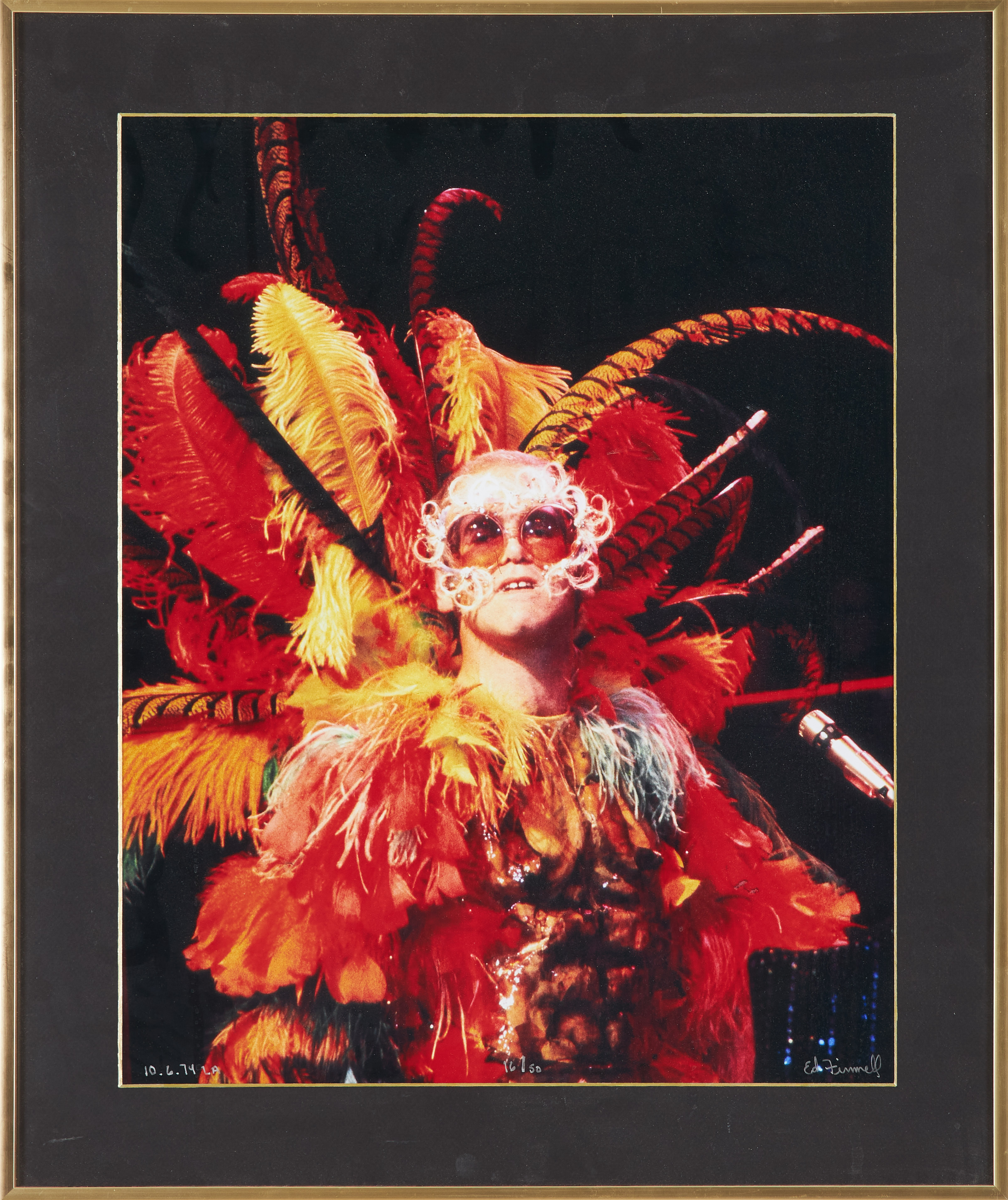 ED FINELL (USA/SVERIGE, FÖDD 1956), Elton John, signerad, daterad 10.6.74 LA, numrerad 16/50.