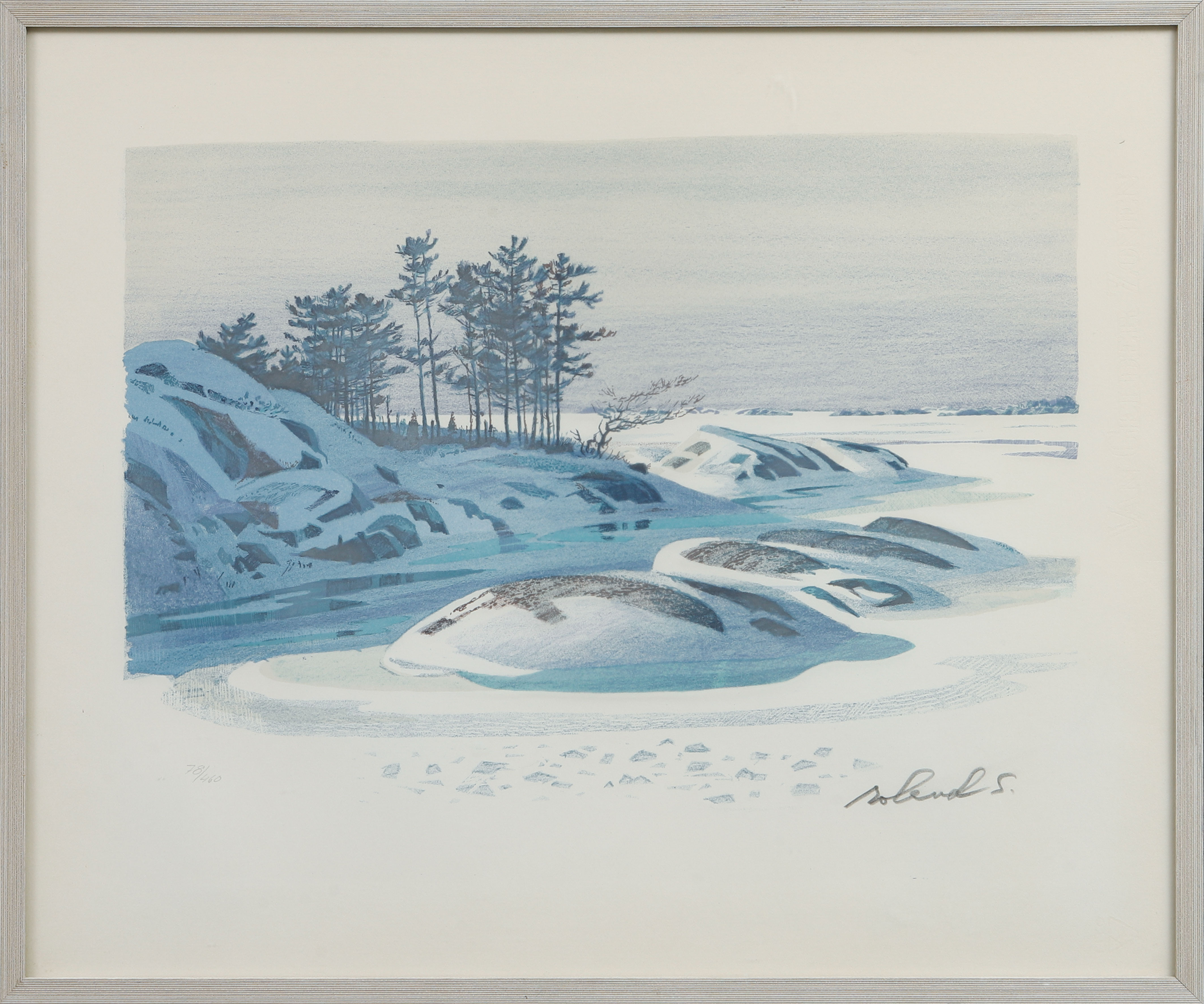 ROLAND SVENSSON. Kustbild, ärglitografi, signerad och numrerad 78/460.