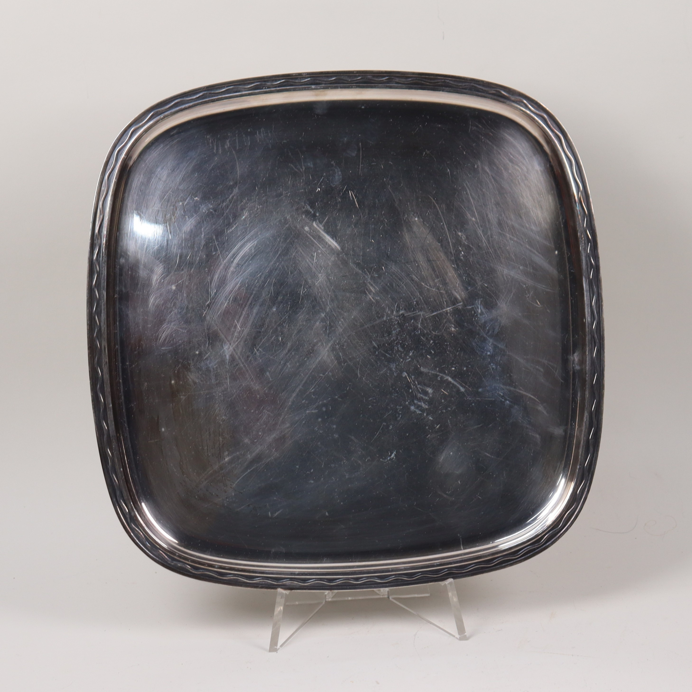 BRICKA, Gustaf Janson för Hallberg, nysilver, 1950-/1960-tal.