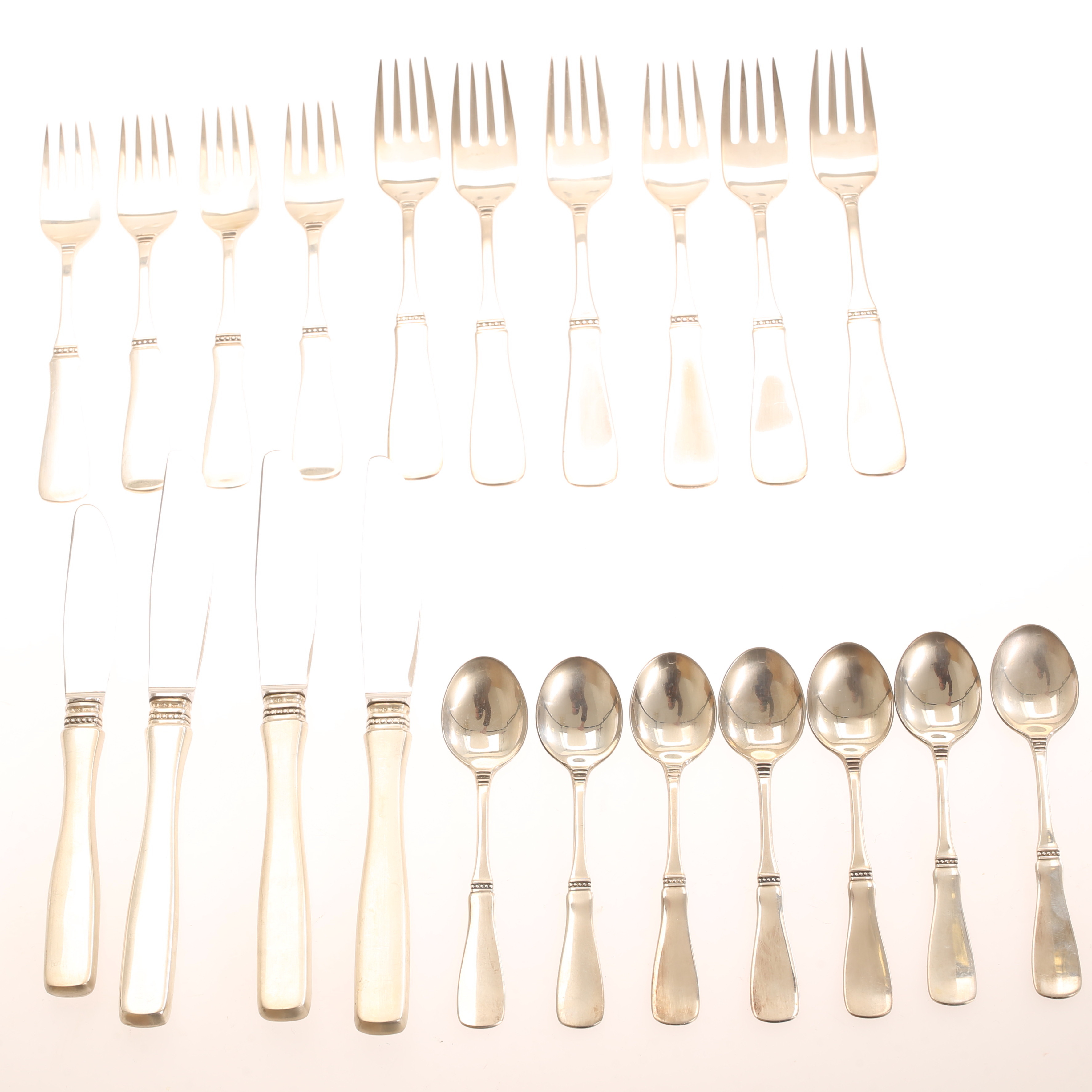 BESTICK, 21 delar, "Uppsala", silver MGAB.