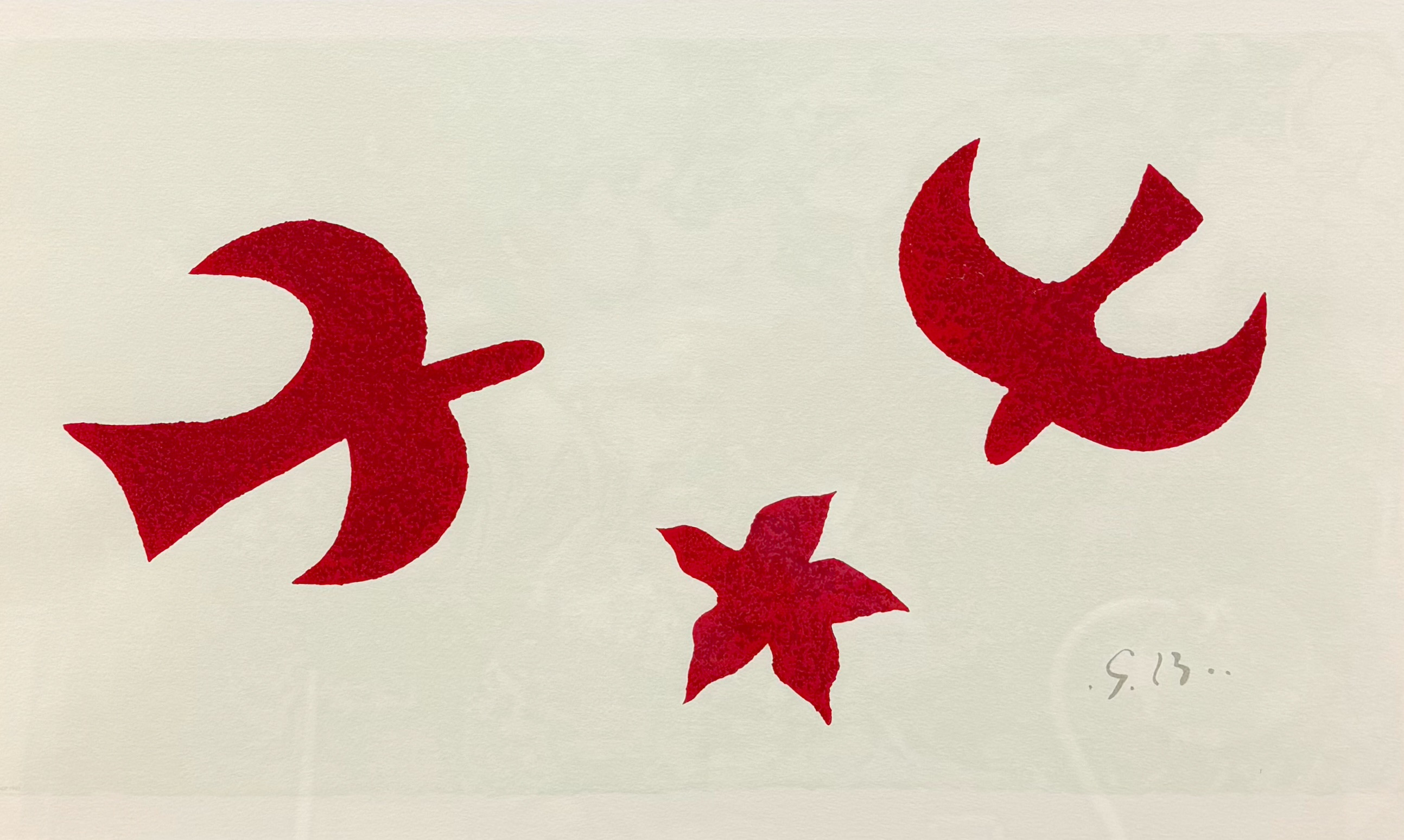 GEORGES BRAQUE. Efter, "a poem in each book", färglitografi, signerad.