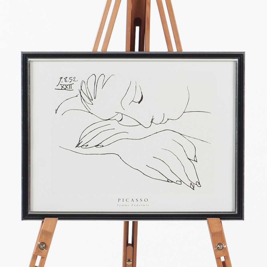 PABLO PICASSO. EFTER. “Femme Endormie”, Affisch, Osignerad.