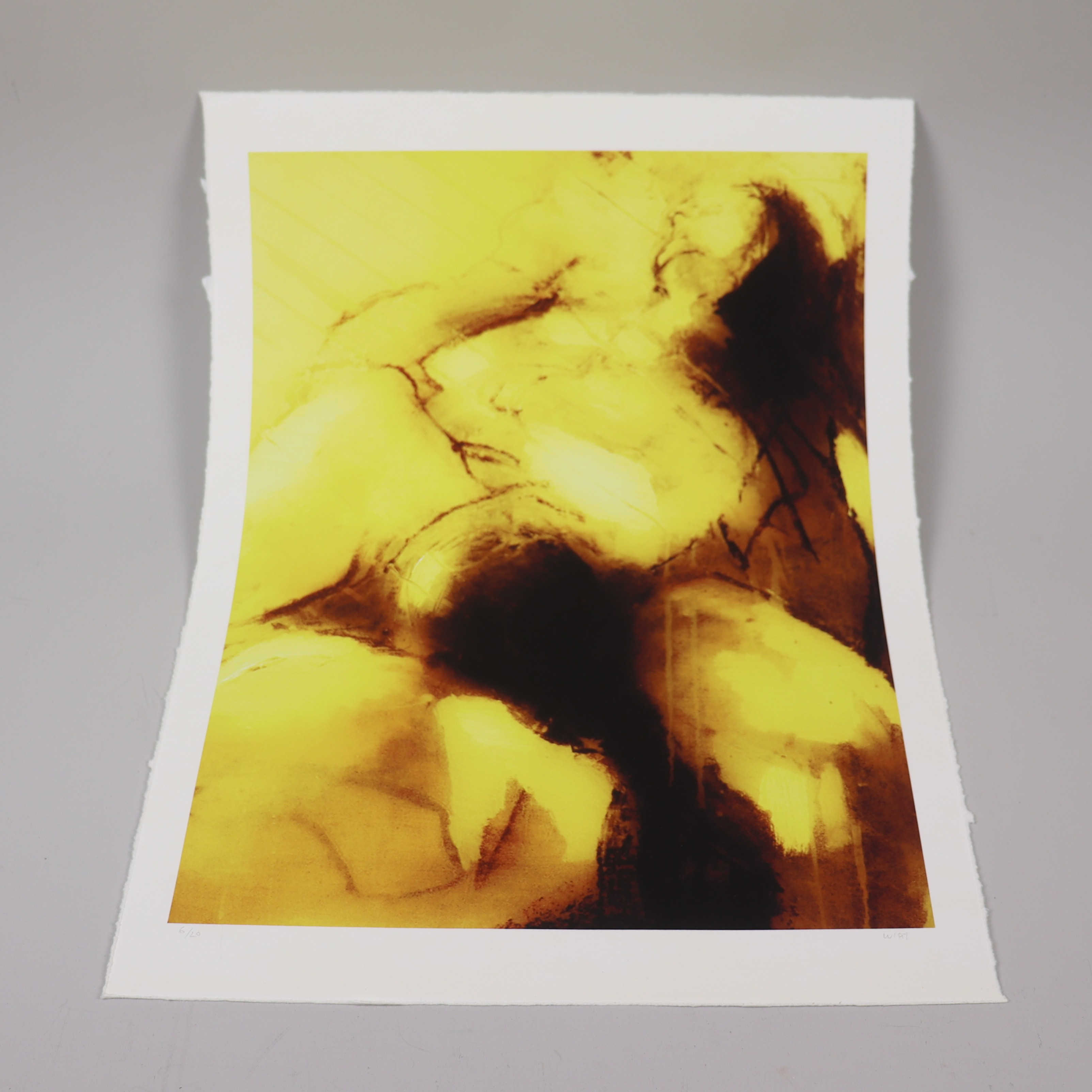 KENT WISTI. litografi, "I en pelare av rök".