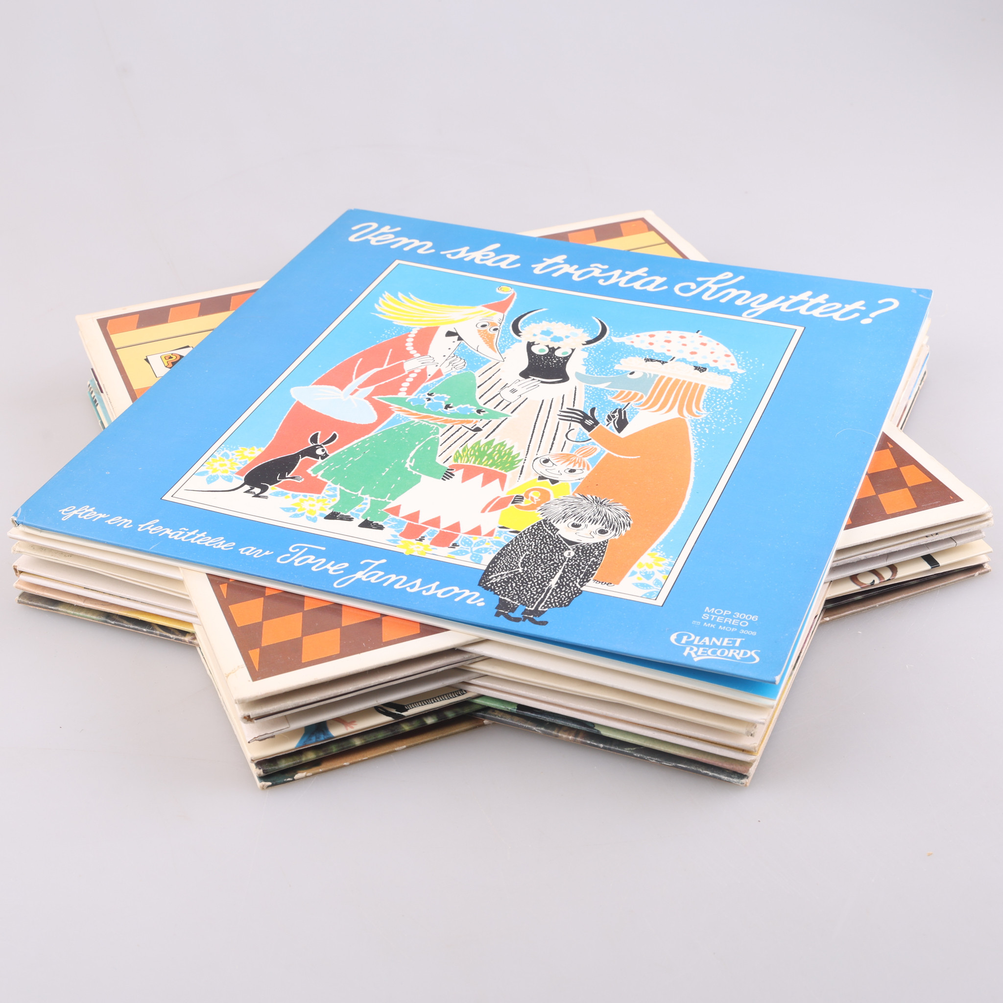 VINYLSKIVOR, barnskivor, 12 stycken.