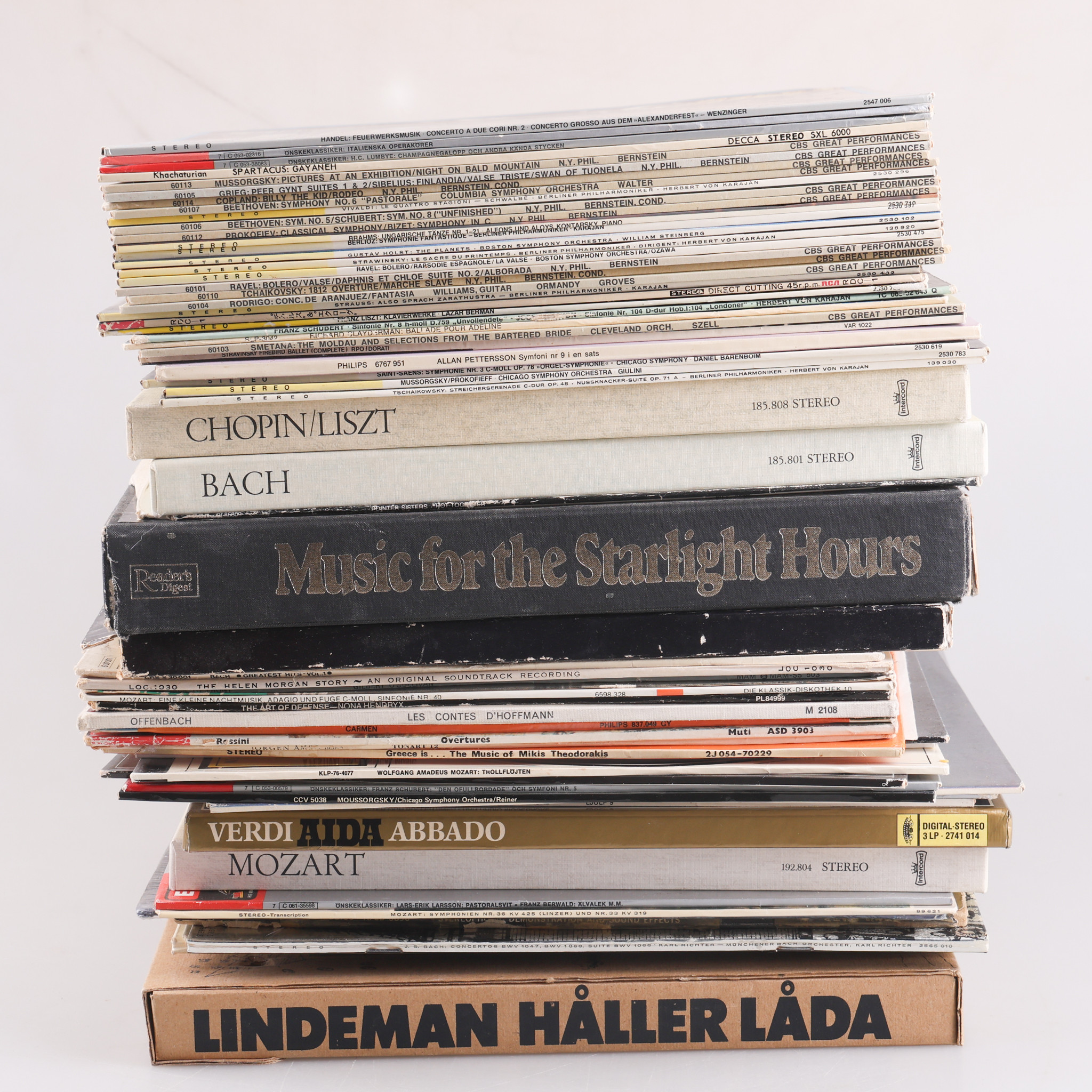 VINYLSKIVOR / BOXAR, 63 delar, Klassisk musik m.m.