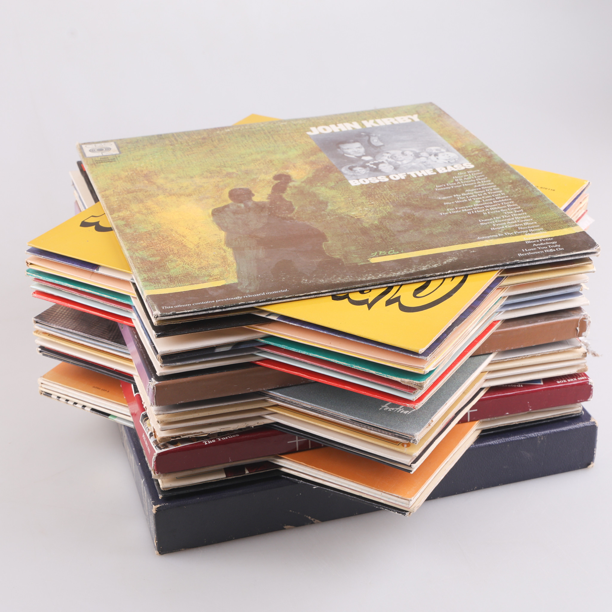 VINYLSKVOR/BOXAR, 33 delar, jazz, blues m.m.