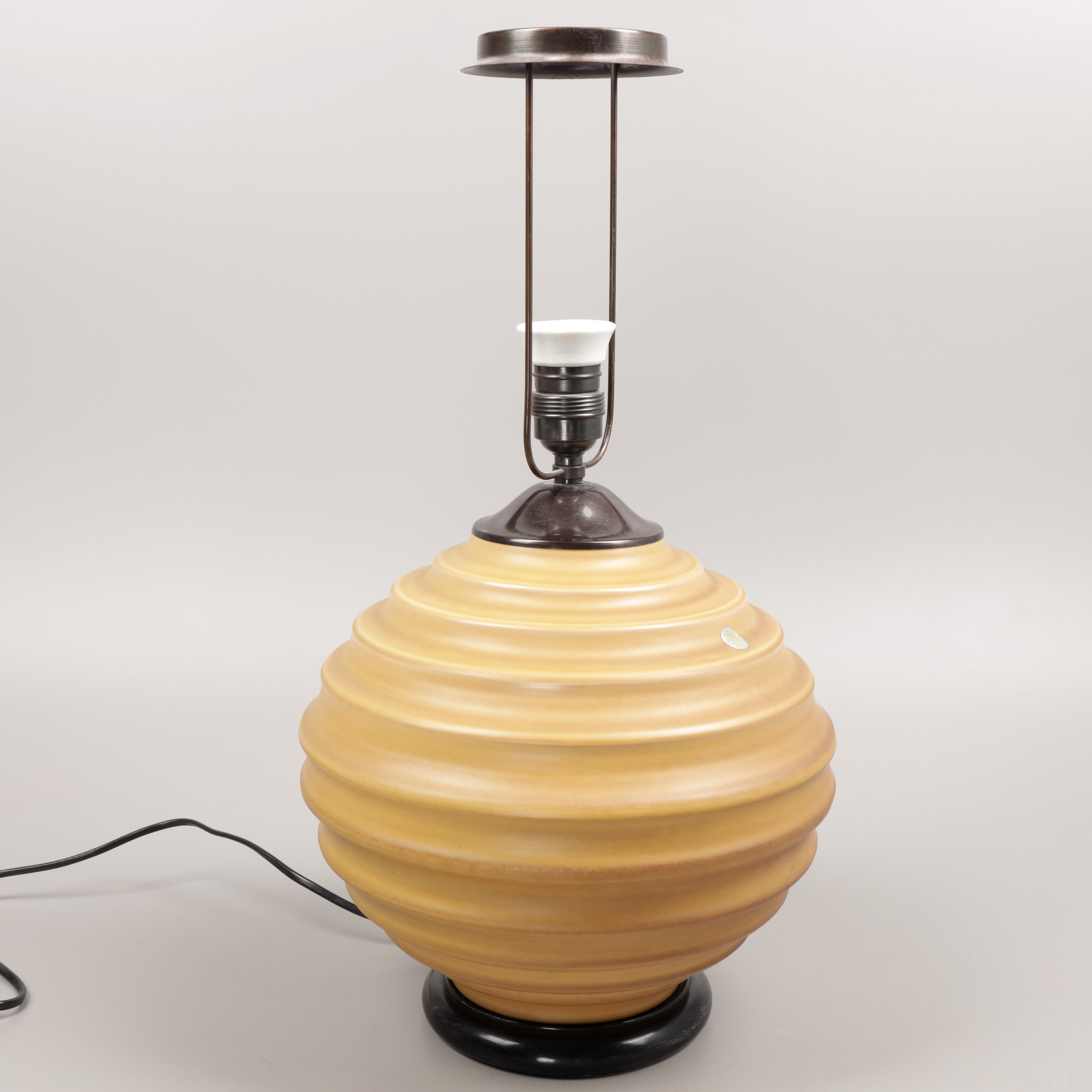 BORDSLAMPA, keramik/metall, Bo Fajans, art deco, 1930-tal.