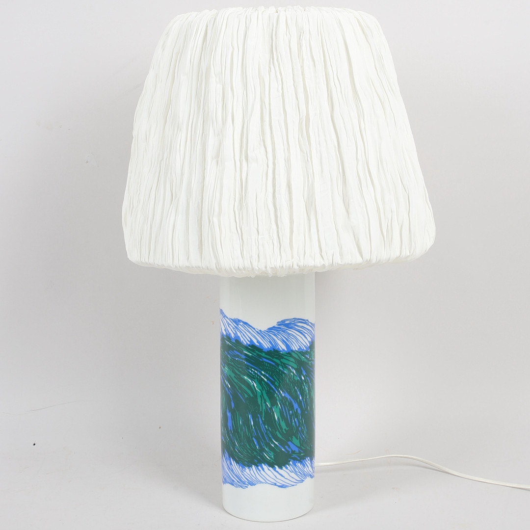 OLLE ALBERIUS. Bordslampa, Rörstrand, signerad, 1900-talets andra hälft.