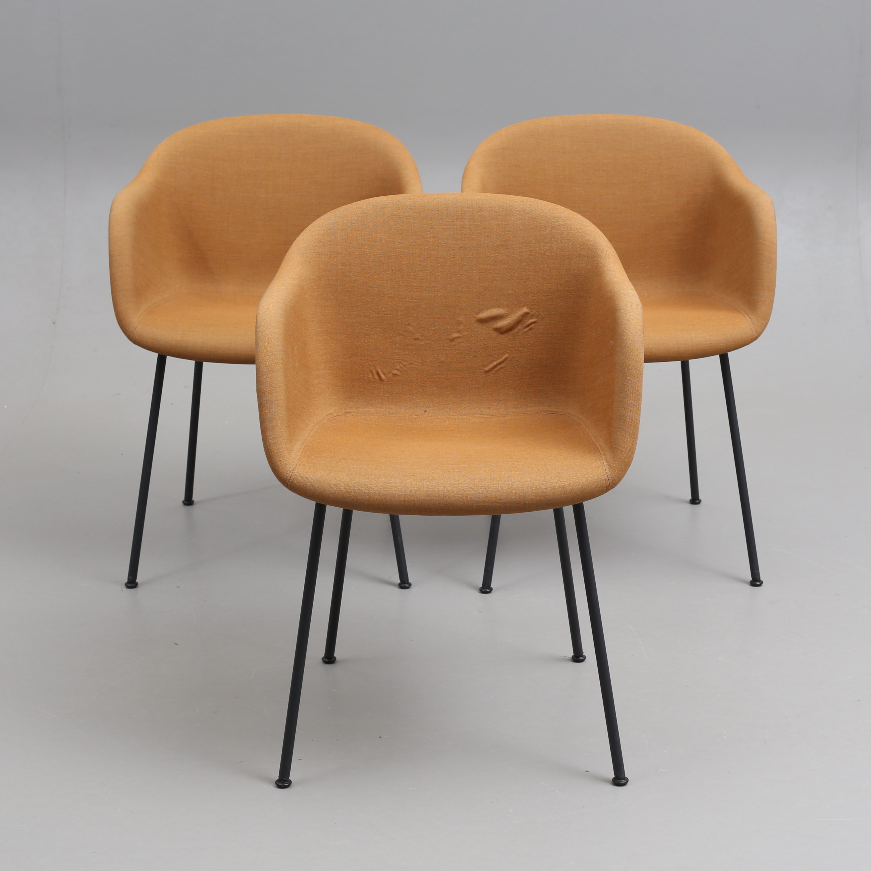 KARMSTOLAR, 3 st, "Fiber Armchair", Muuto, Danmark.