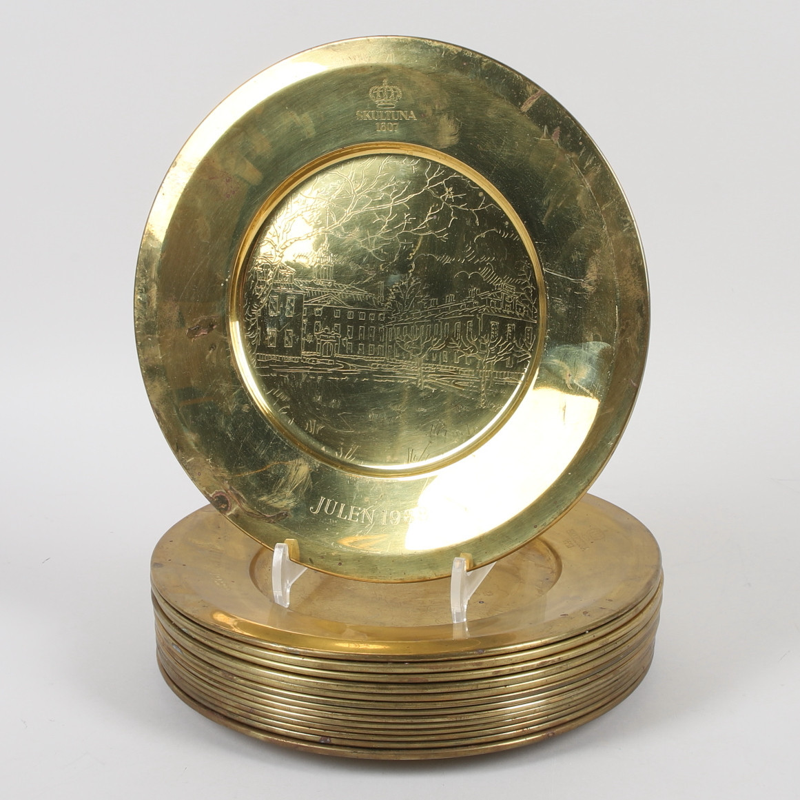 JULTALLRIKAR, 14 st, mässing, Skultuna bruk (et. 1607).