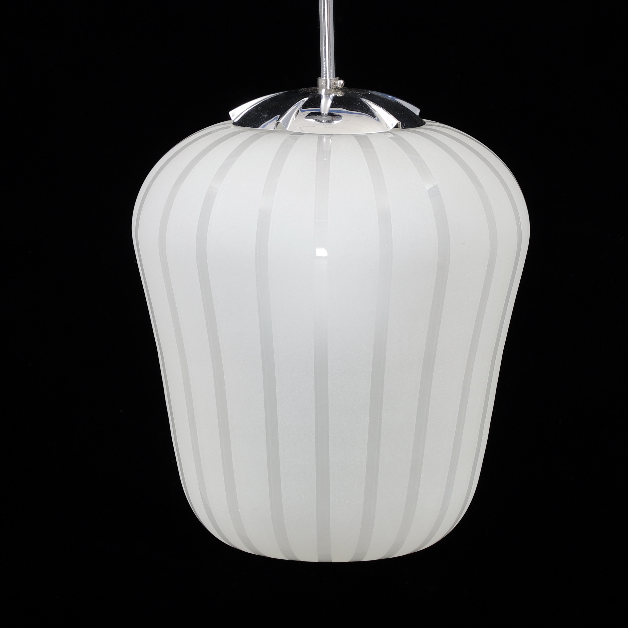 TAKLAMPA, glas/metall, swedish modern, 1930/40-tal.