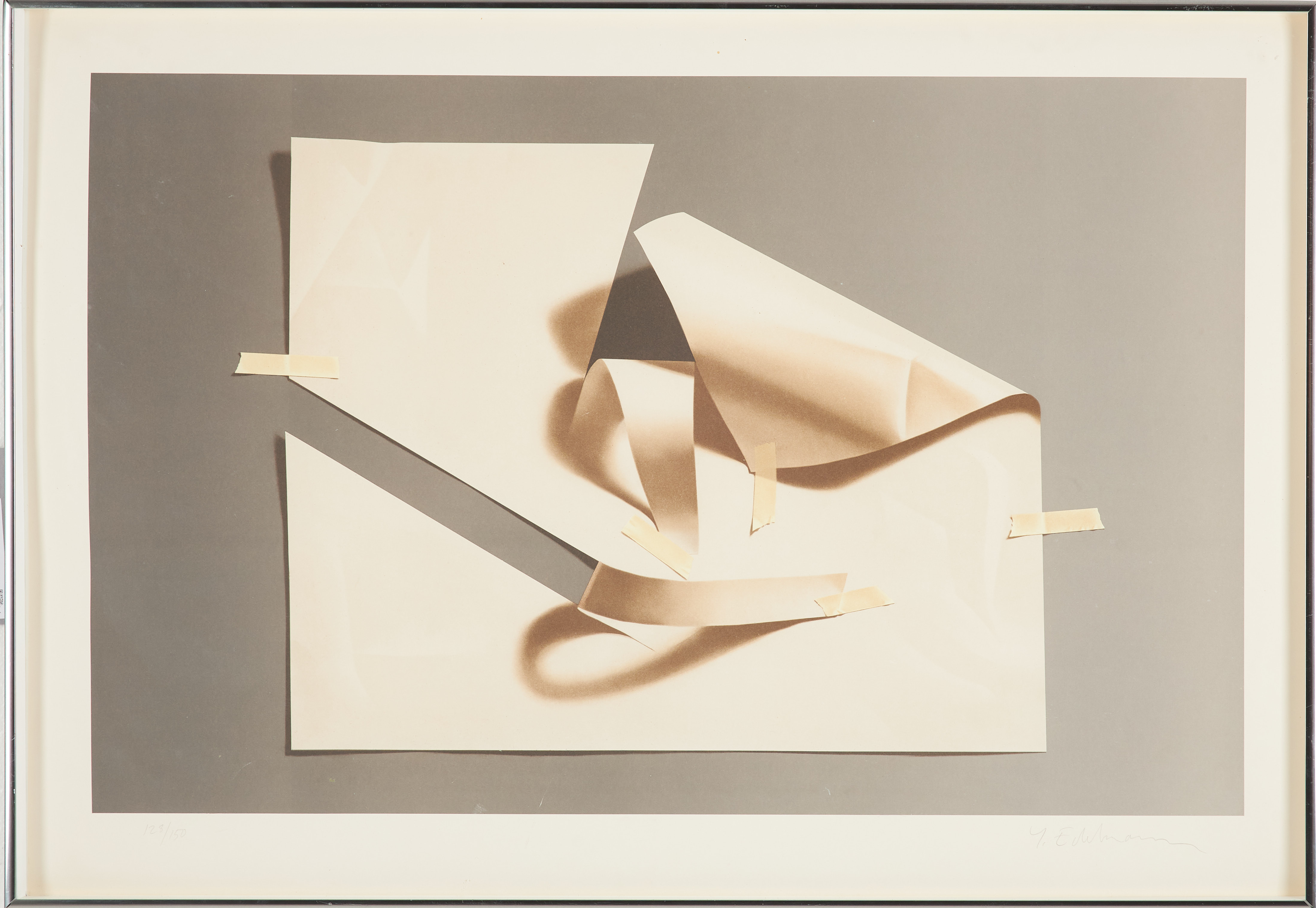 YRJÖ EDELMANN. Komposition, litografi, signerad och numrerad 128/150.