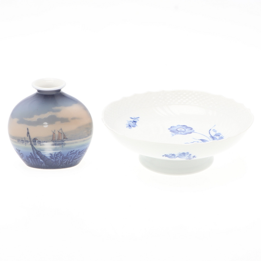 VAS & SKÅL, 2 st, Dahl Jensen, B&G & Royal Copenhagen.